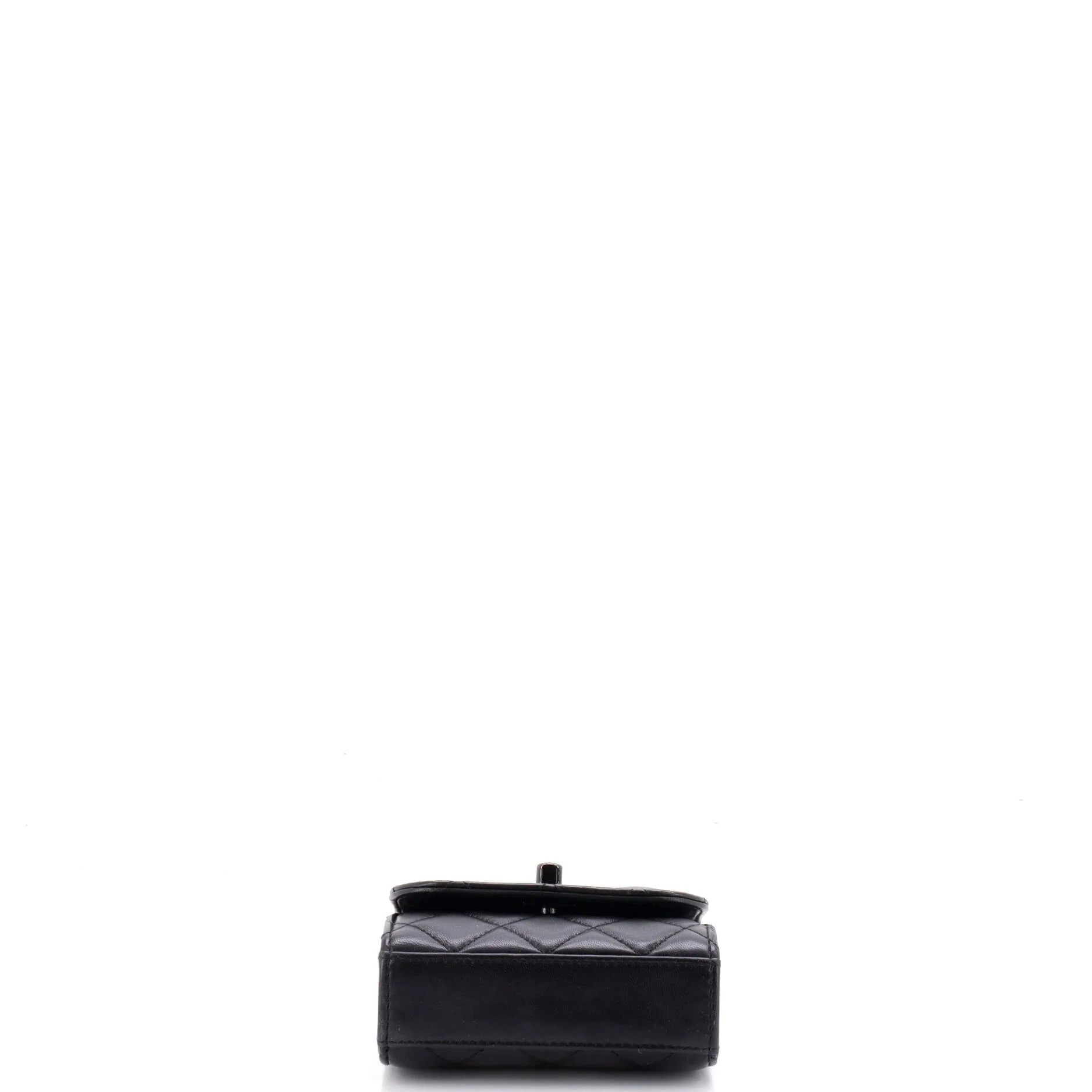 So Black Trendy CC Clutch with Chain Quilted Lambskin Small - Image 4