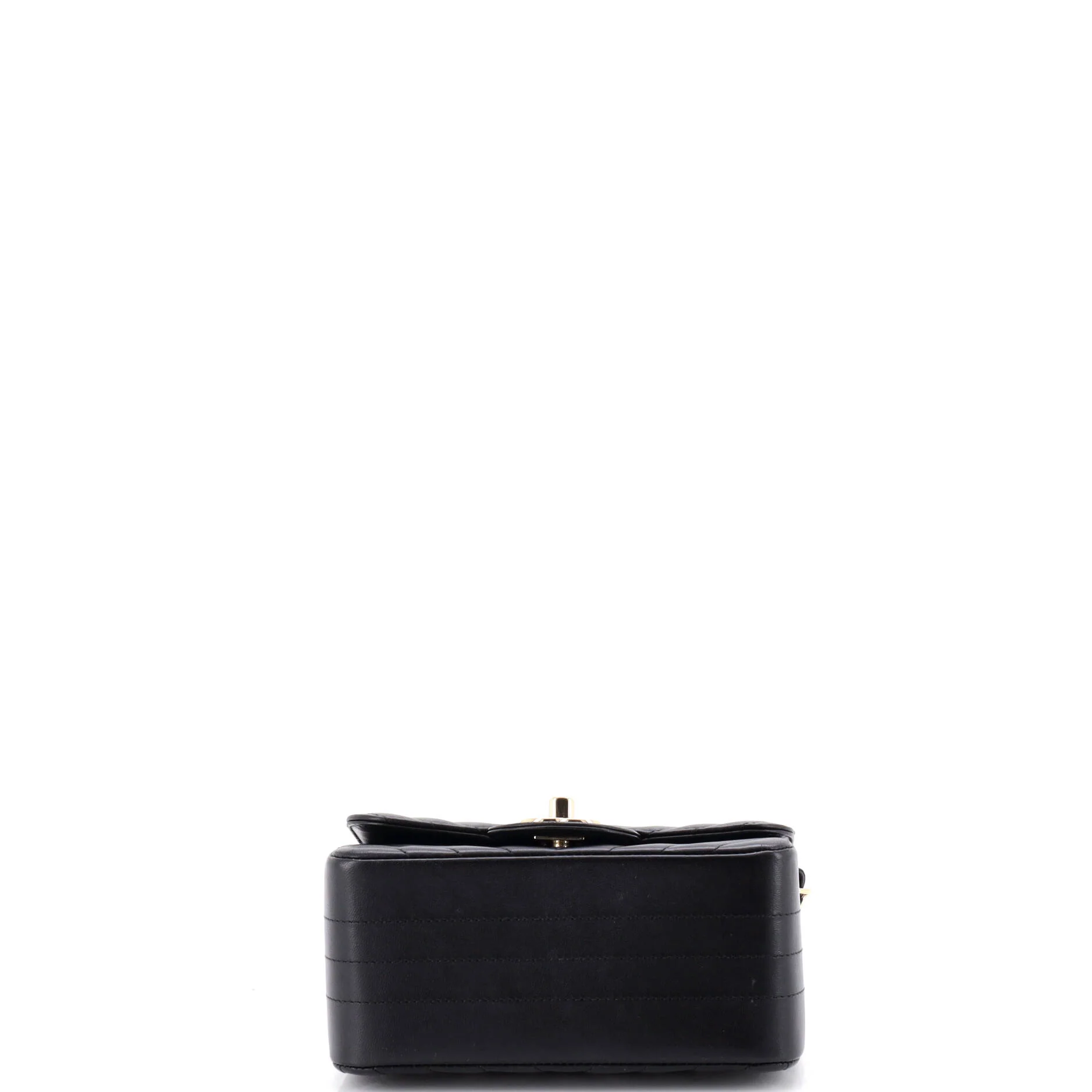 Square Classic Single Flap Bag Chevron Lambskin Mini - Image 4