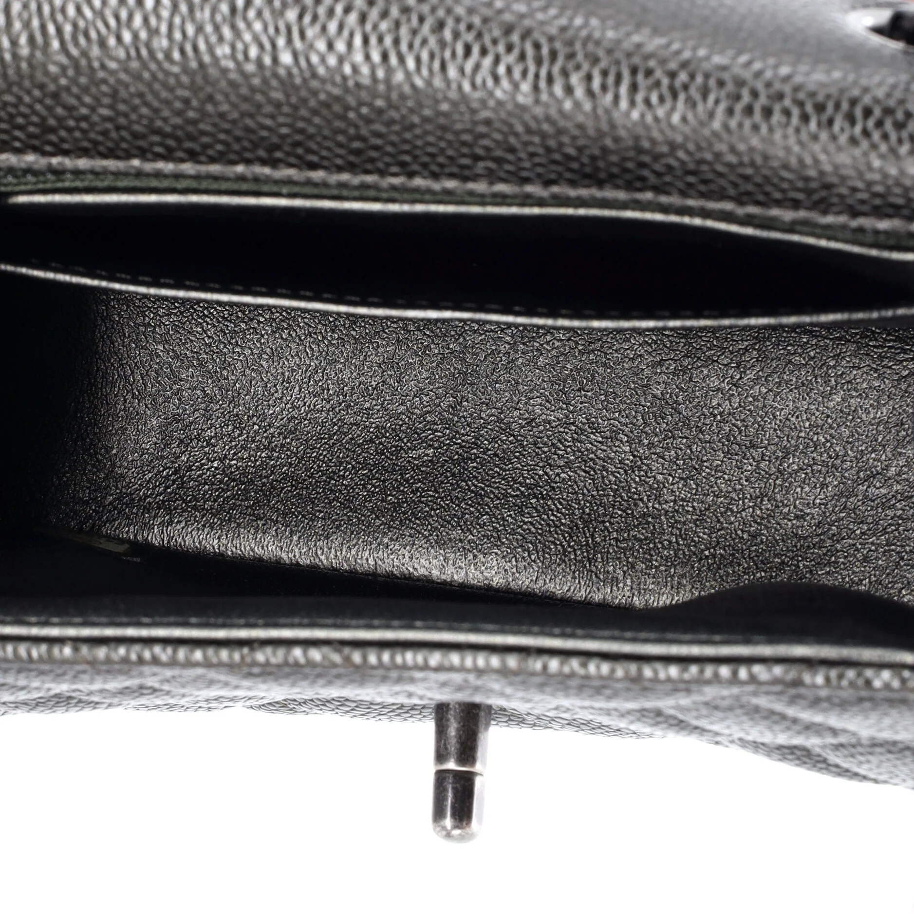 Square Classic Single Flap Bag Quilted Iridescent Caviar Mini - Image 5