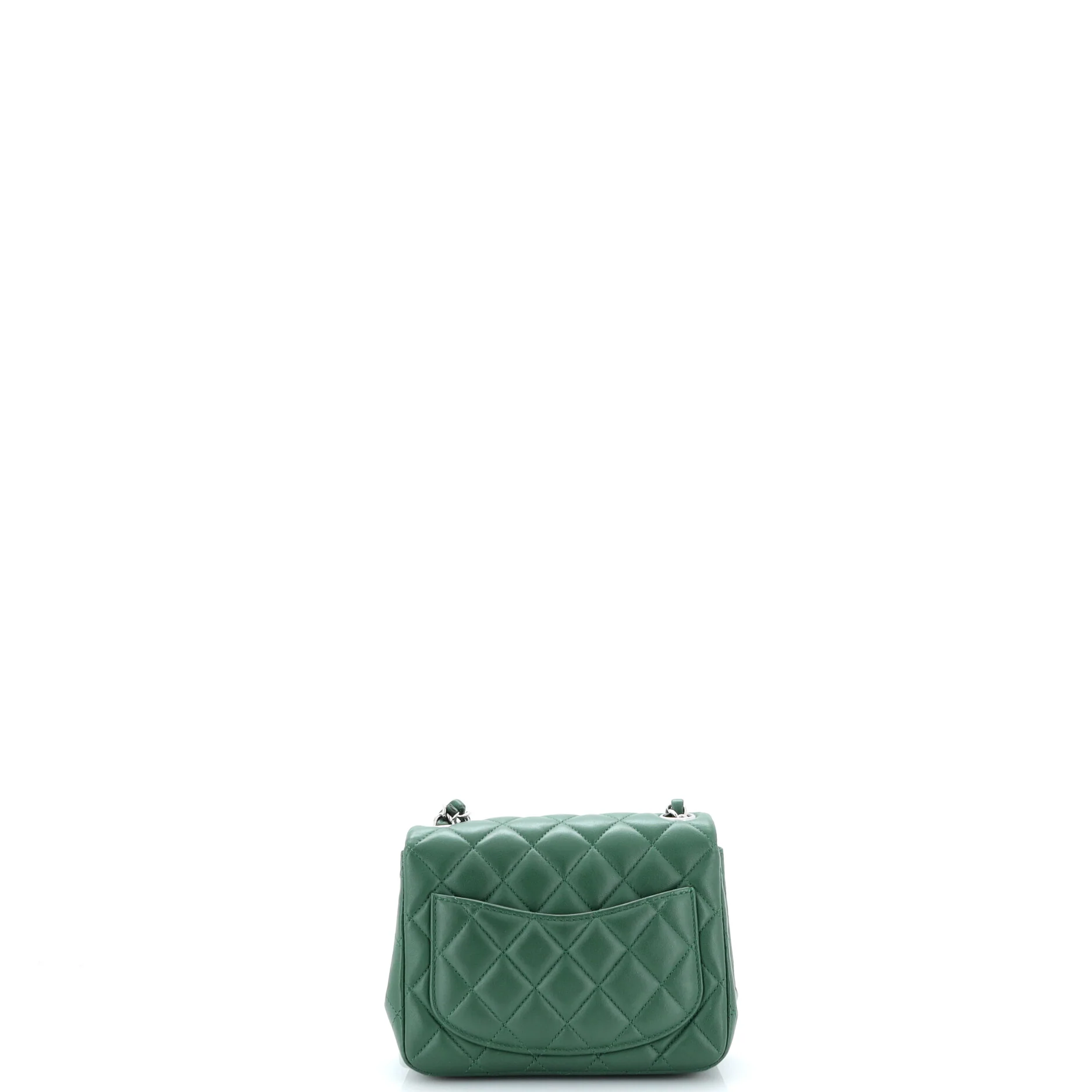 Square Classic Single Flap Bag Quilted Lambskin Mini - Image 3