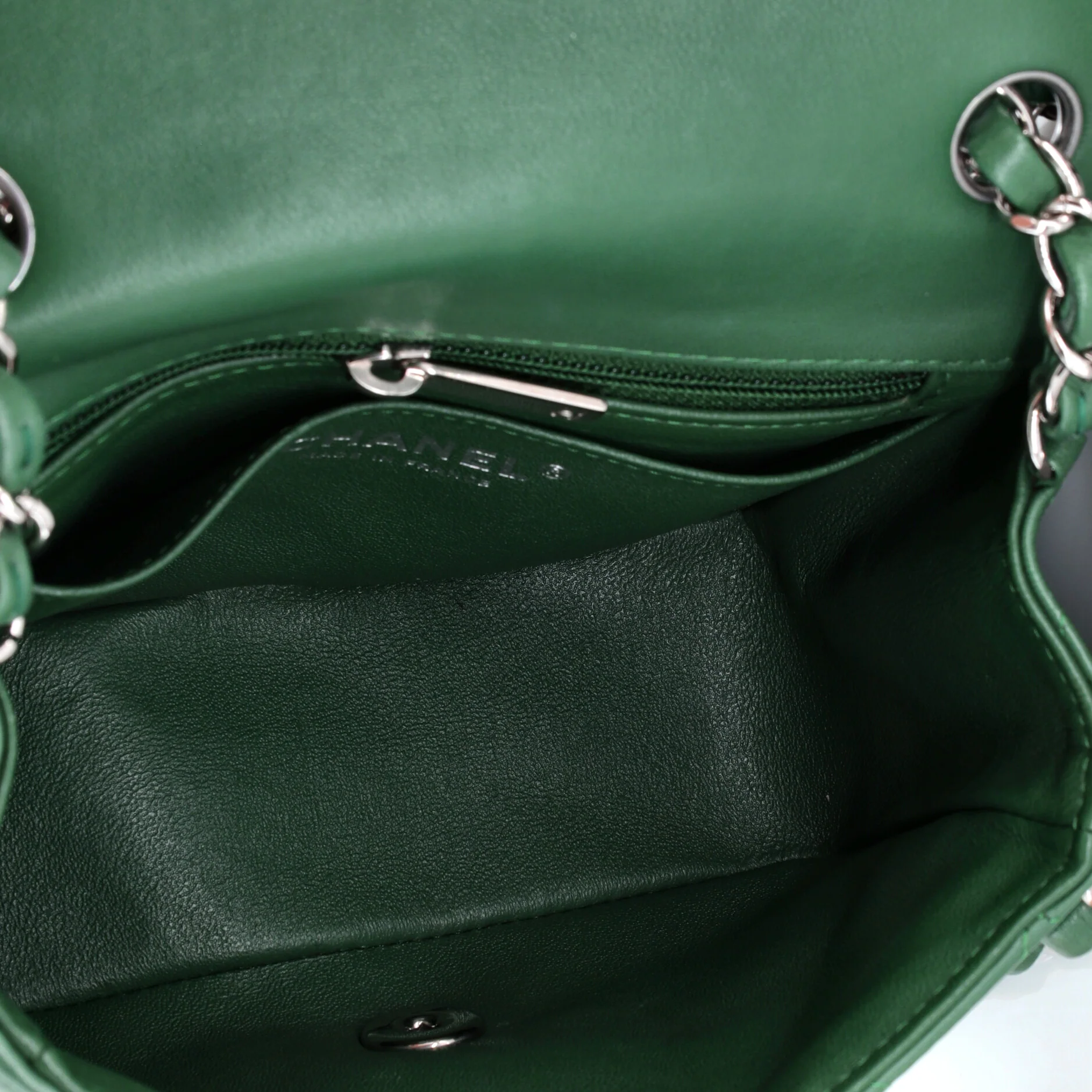 Square Classic Single Flap Bag Quilted Lambskin Mini - Image 5