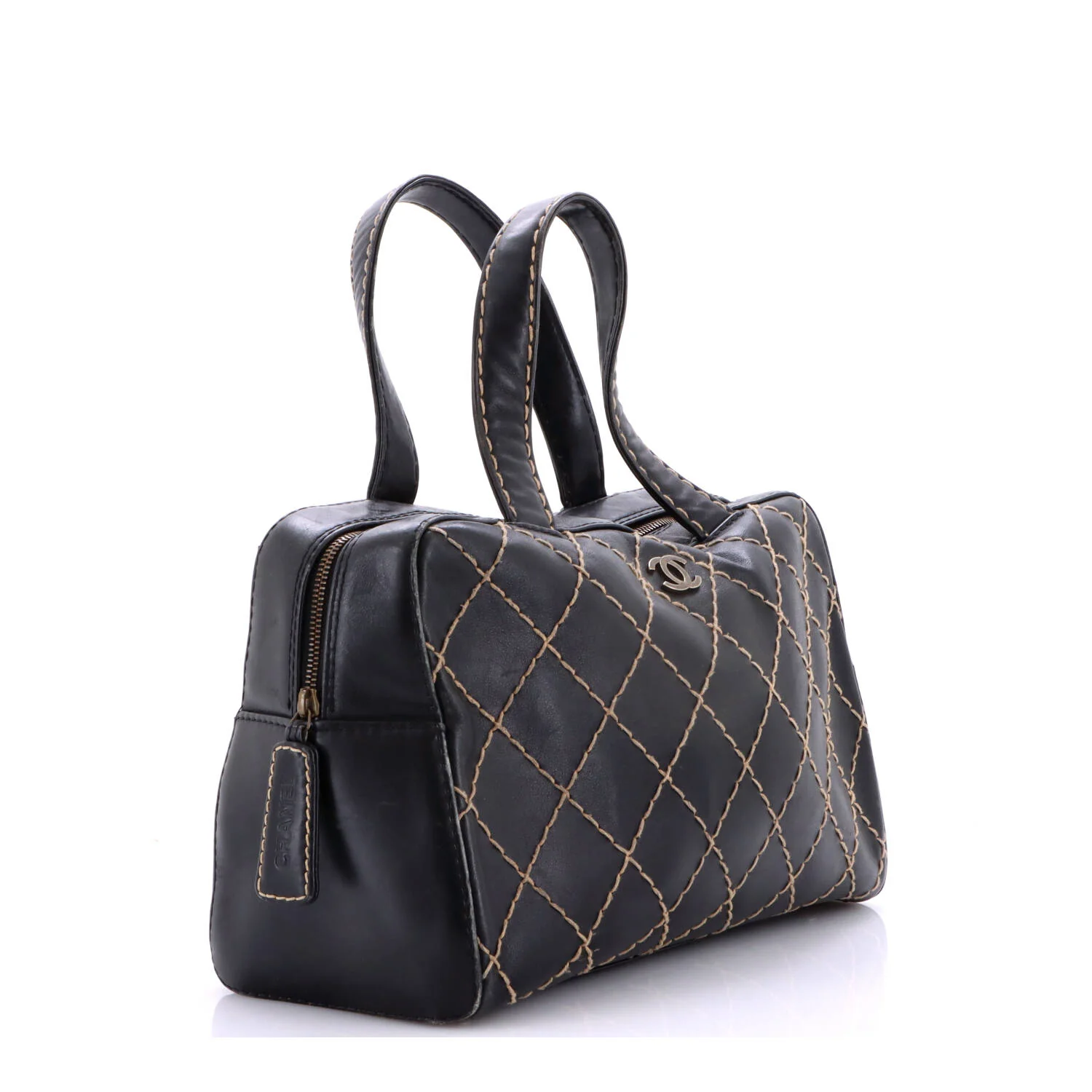 Surpique Boston Bag Quilted Leather Large - Image 2