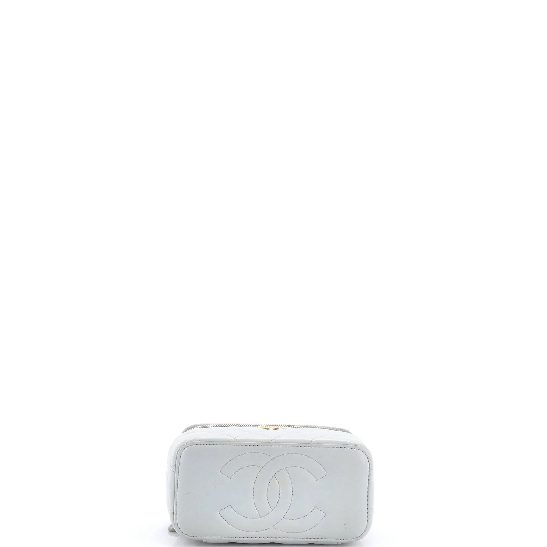 Sweet Camellia Vanity Case with Chain Quilted Lambskin Small - Image 4