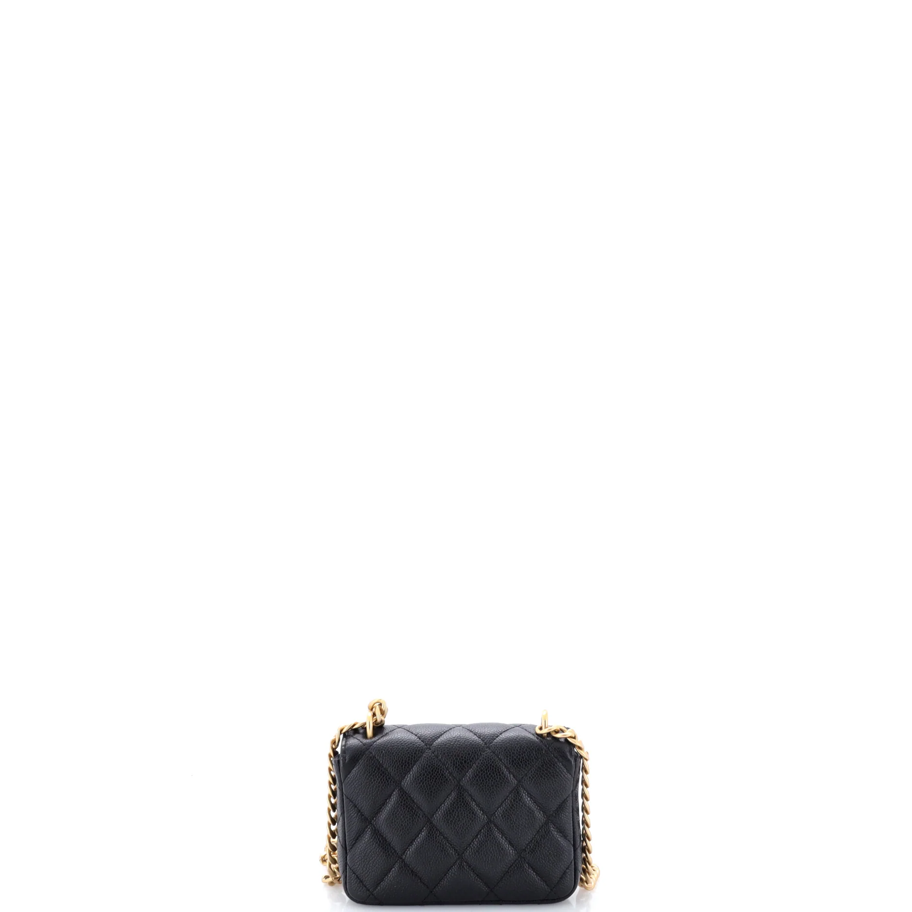 Sweet Heart Card Holder with Chain Quilted Caviar - Image 3