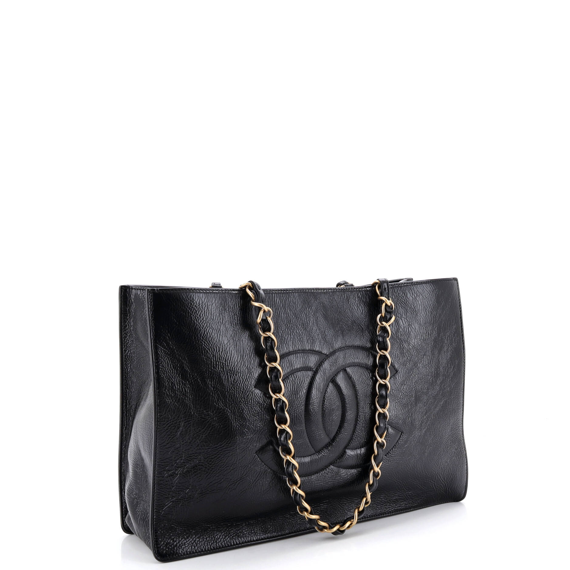Timeless CC Chain Shopping Tote Shiny Aged Calfskin Large - Image 2