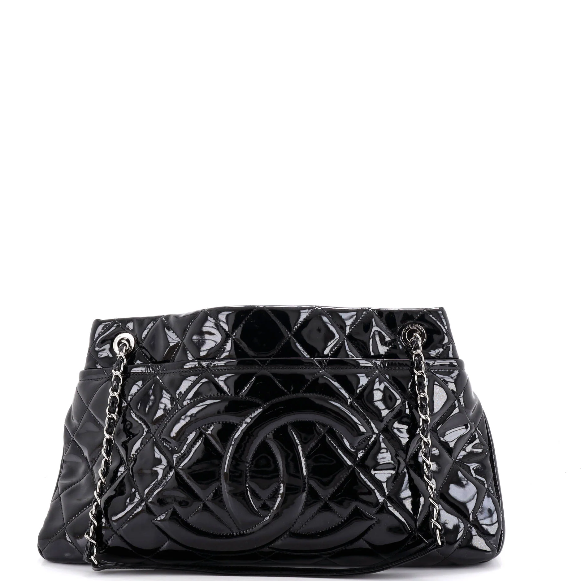 Timeless CC Soft Tote Quilted Patent Large