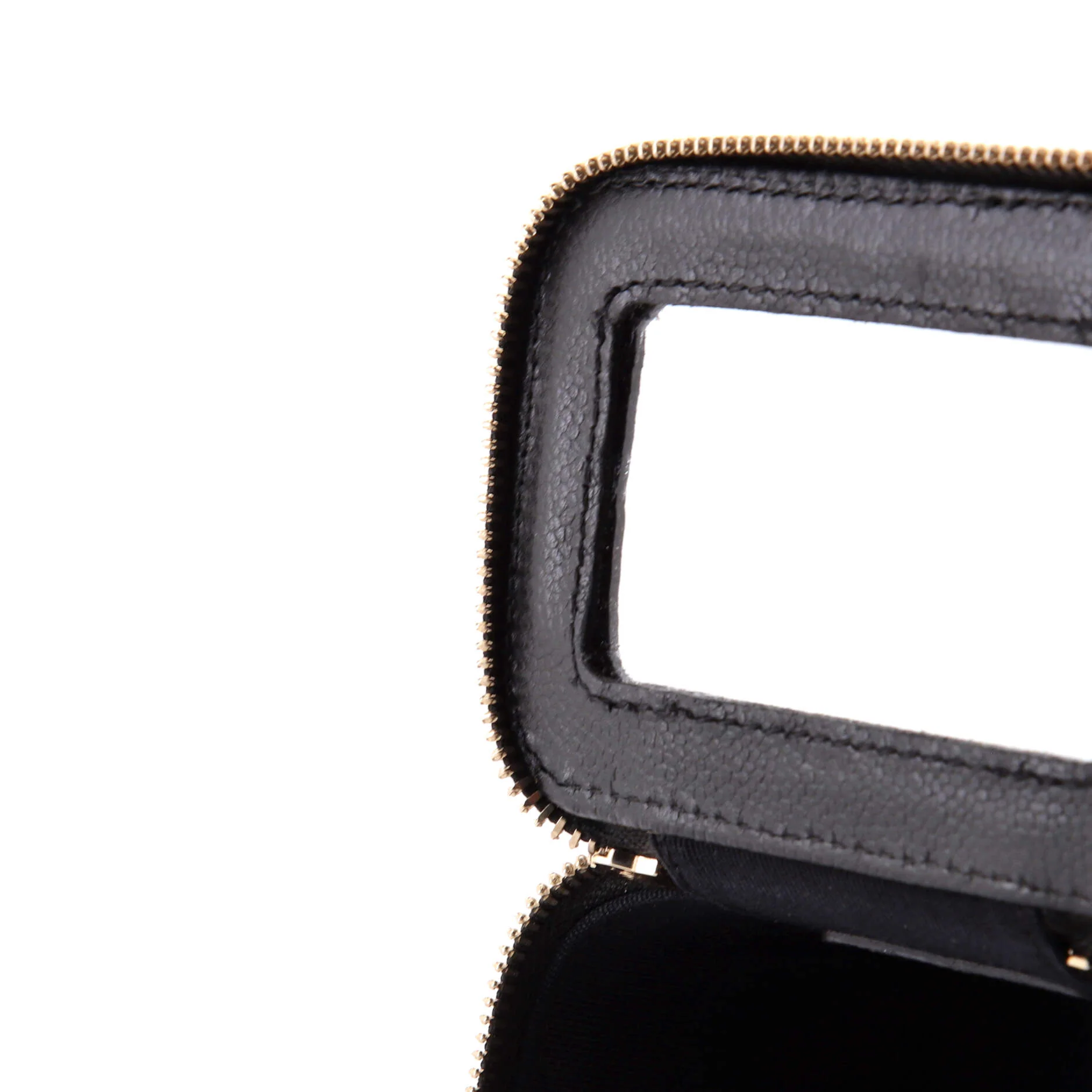Tiny CC Link Vanity Case with Chain Quilted Caviar Mini - Image 7