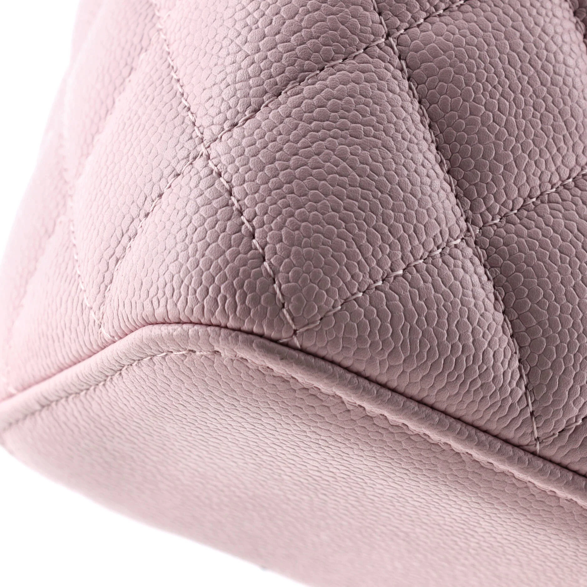 Tiny CC Link Vanity Case with Chain Quilted Caviar Small - Image 6
