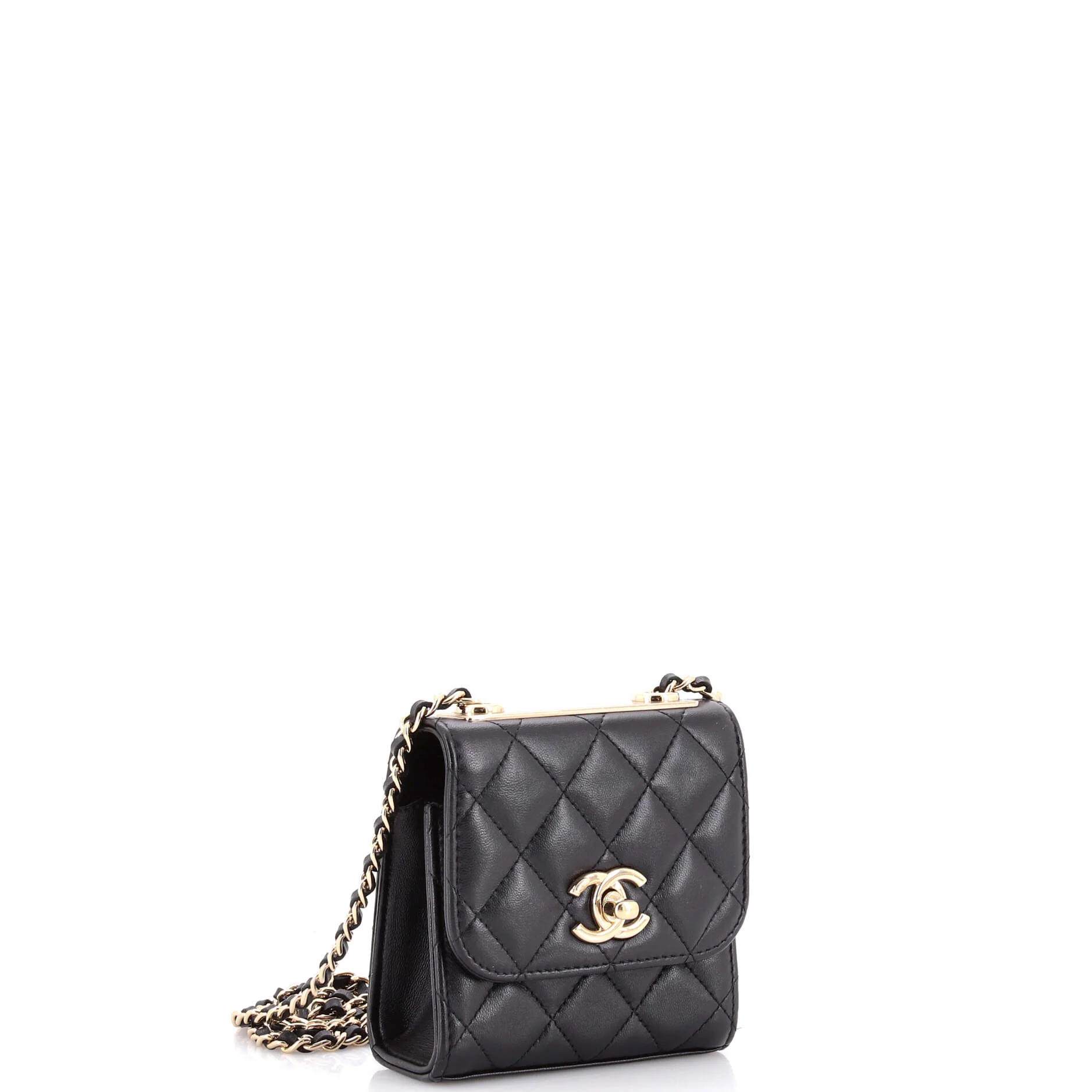 Trendy CC Clutch with Chain Quilted Lambskin Small - Image 2