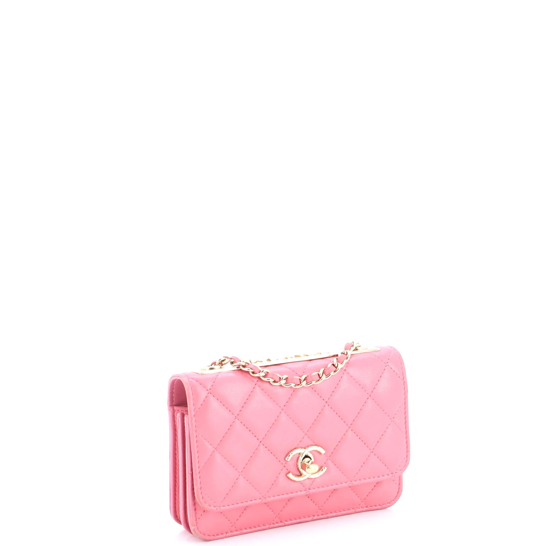 Trendy CC Wallet on Chain Quilted Lambskin Mini - Image 2