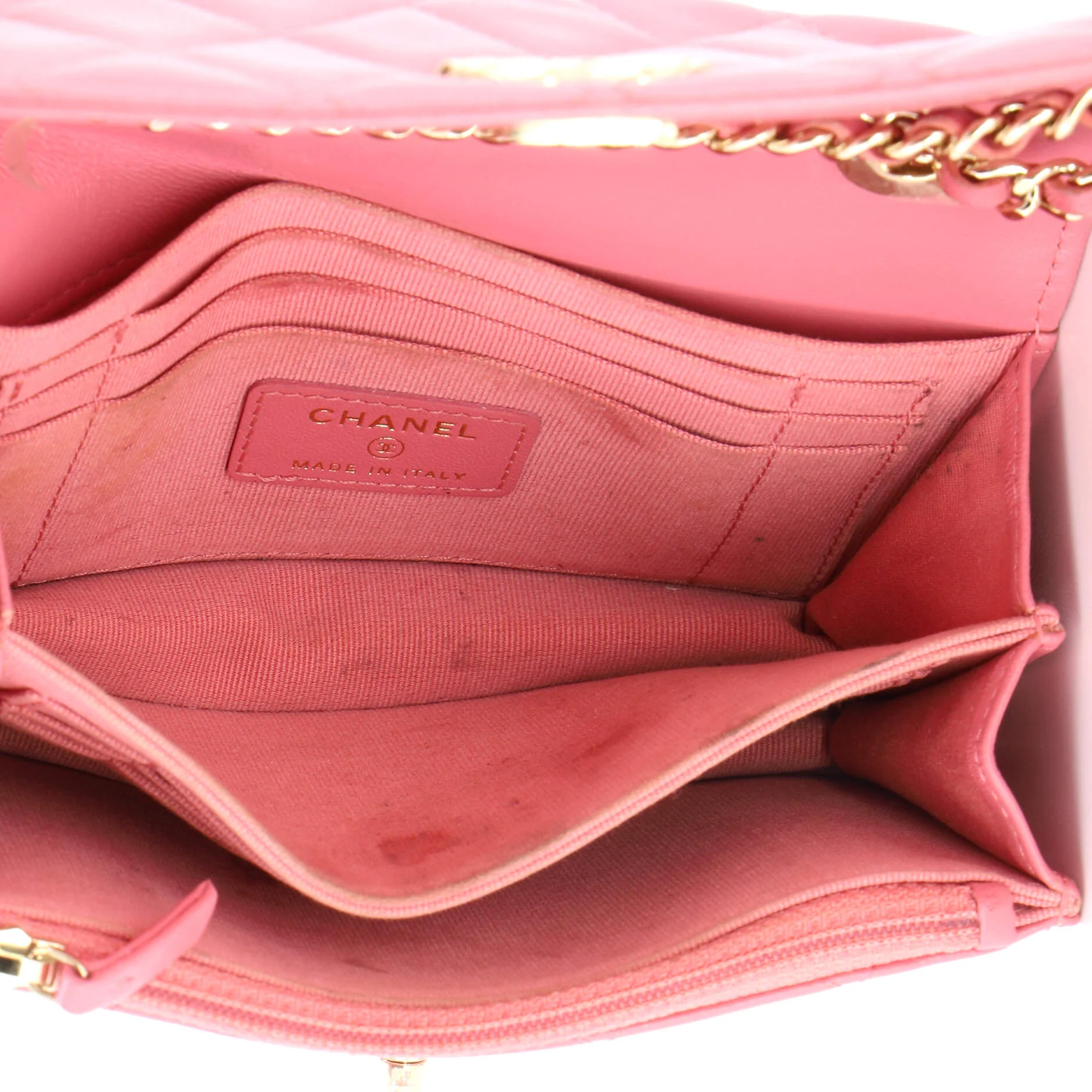 Trendy CC Wallet on Chain Quilted Lambskin Mini - Image 5