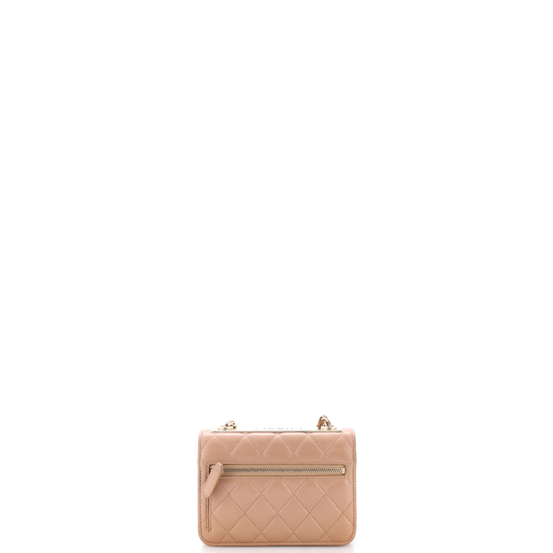 Trendy CC Wallet on Chain Quilted Lambskin Mini - Image 3