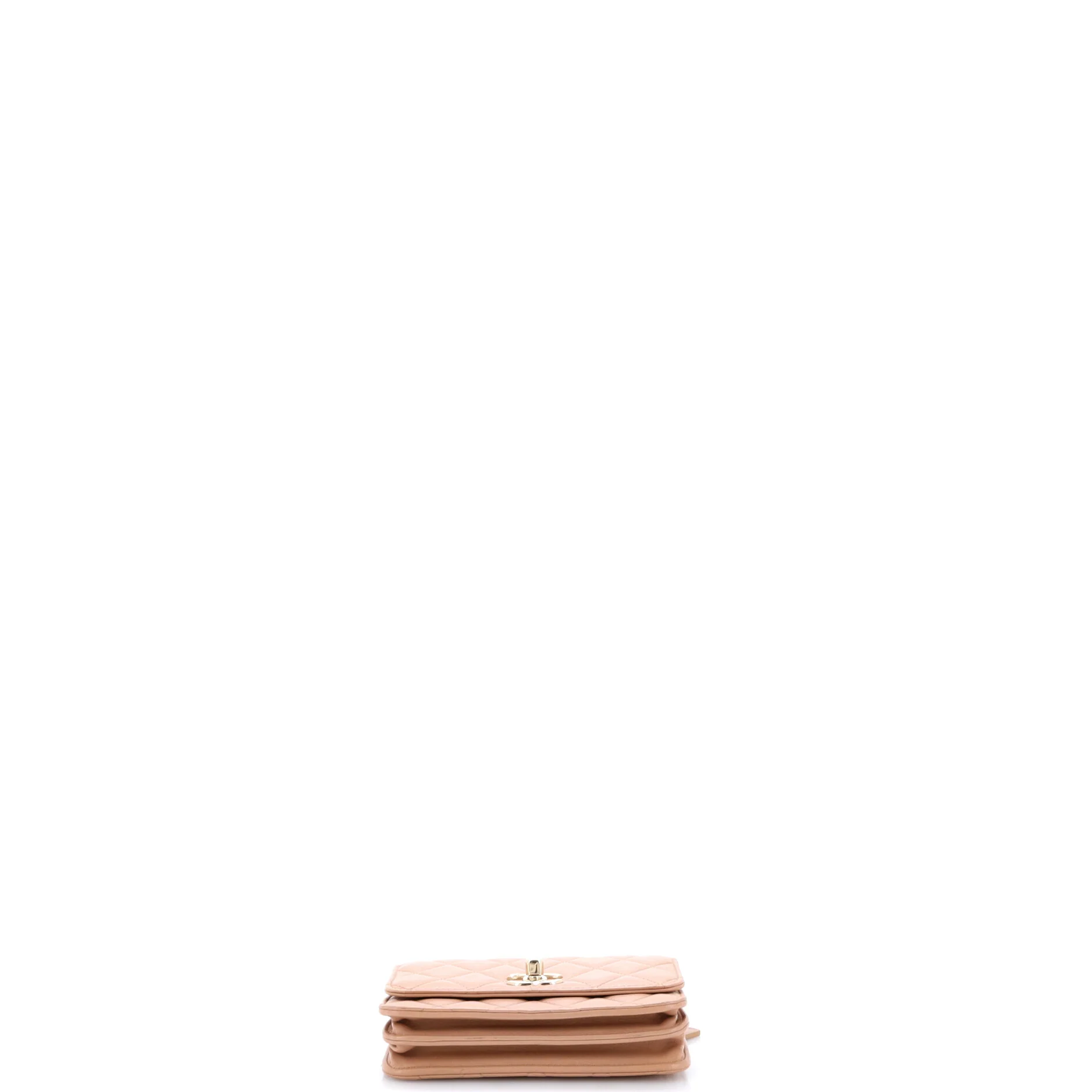 Trendy CC Wallet on Chain Quilted Lambskin Mini - Image 4