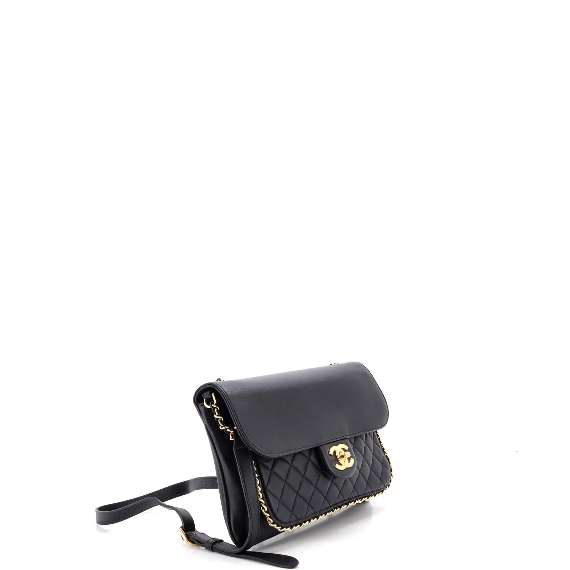 Unchained Flap Crossbody Bag Quilted Lambskin Medium - Image 3