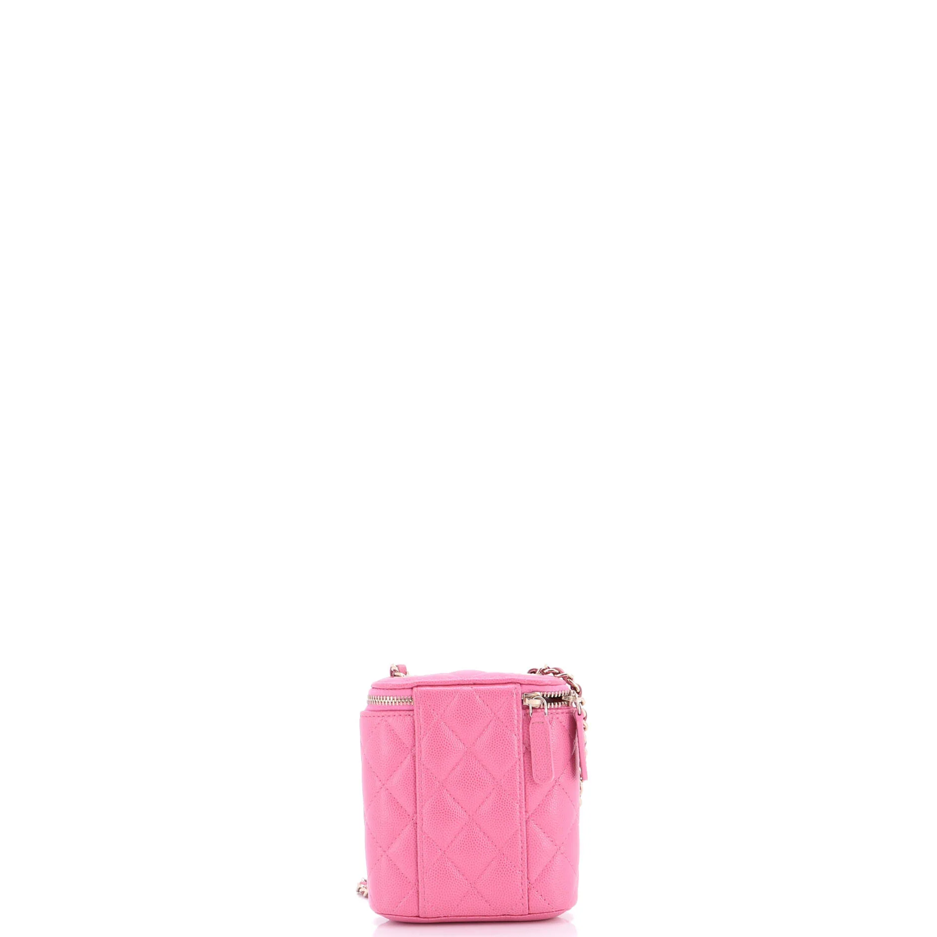 Vertical Classic Vanity Case with Chain Quilted Caviar Mini - Image 5