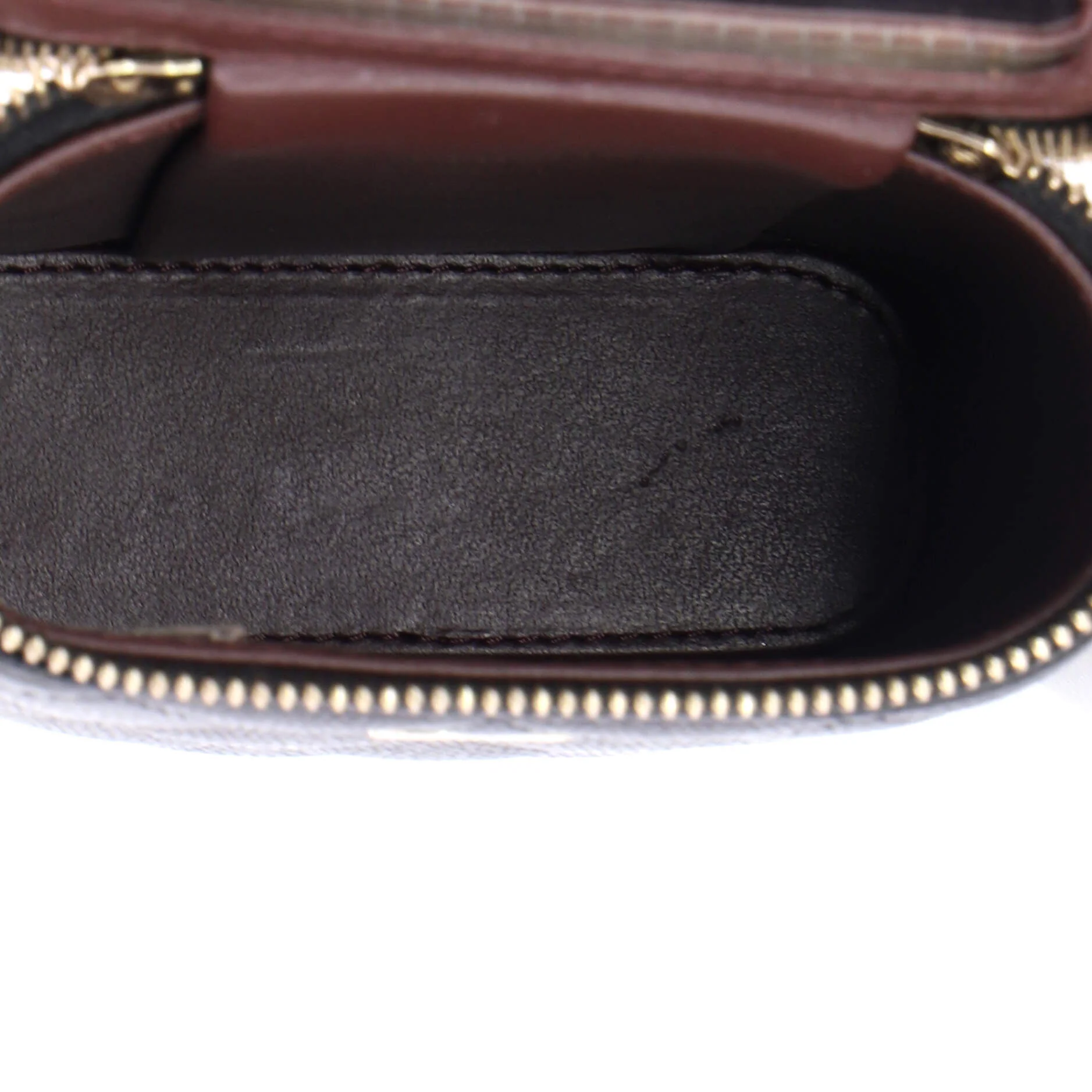 Vertical Classic Vanity Case with Chain Quilted Caviar Small - Image 5