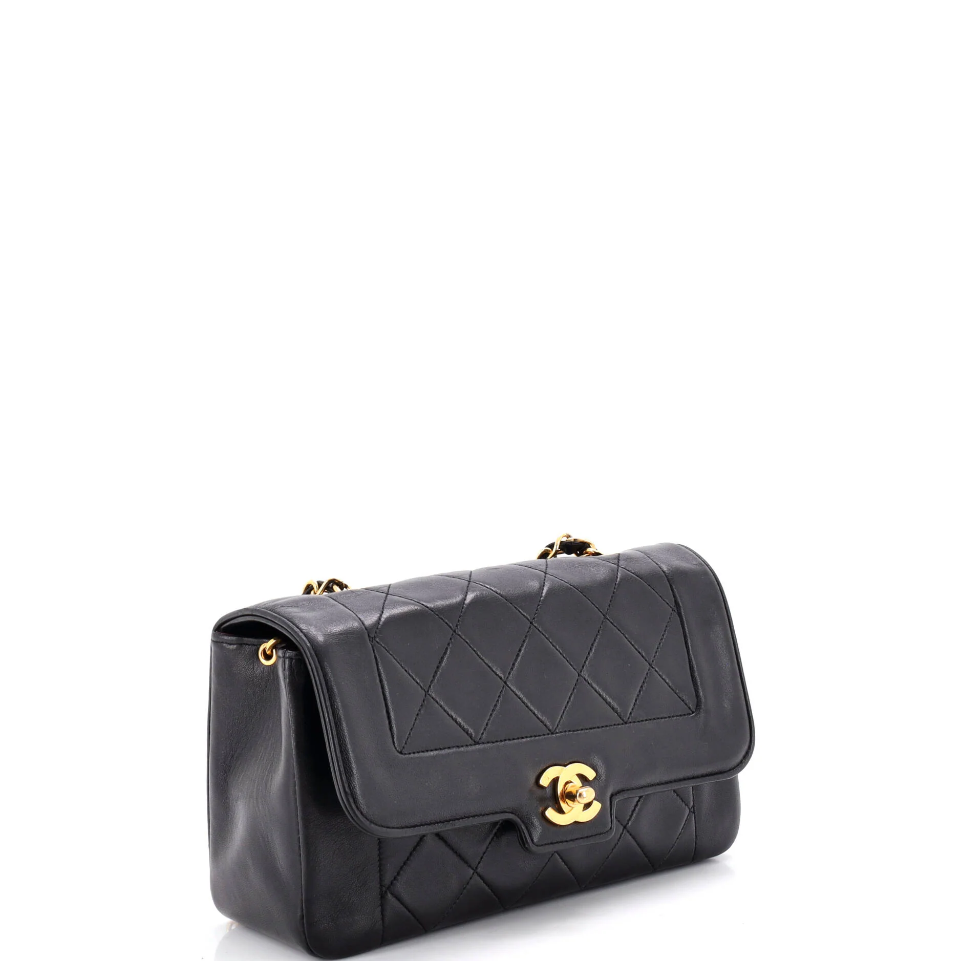 Vintage CC Chain Flap Bag Quilted Lambskin Small - Image 2