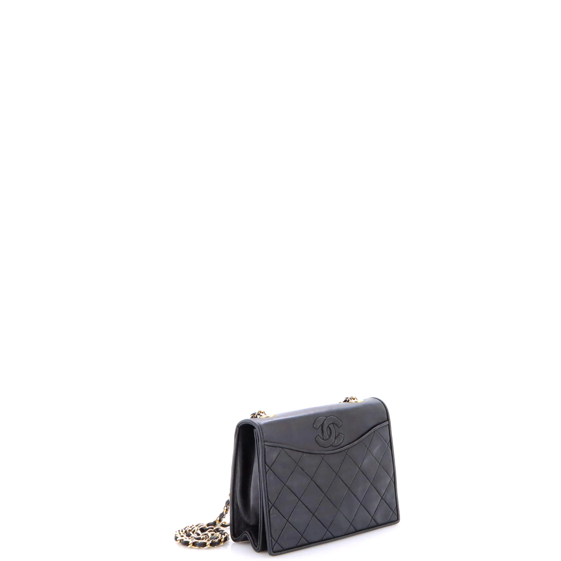 Vintage CC Full Flap Bag Quilted Lambskin Small - Image 2