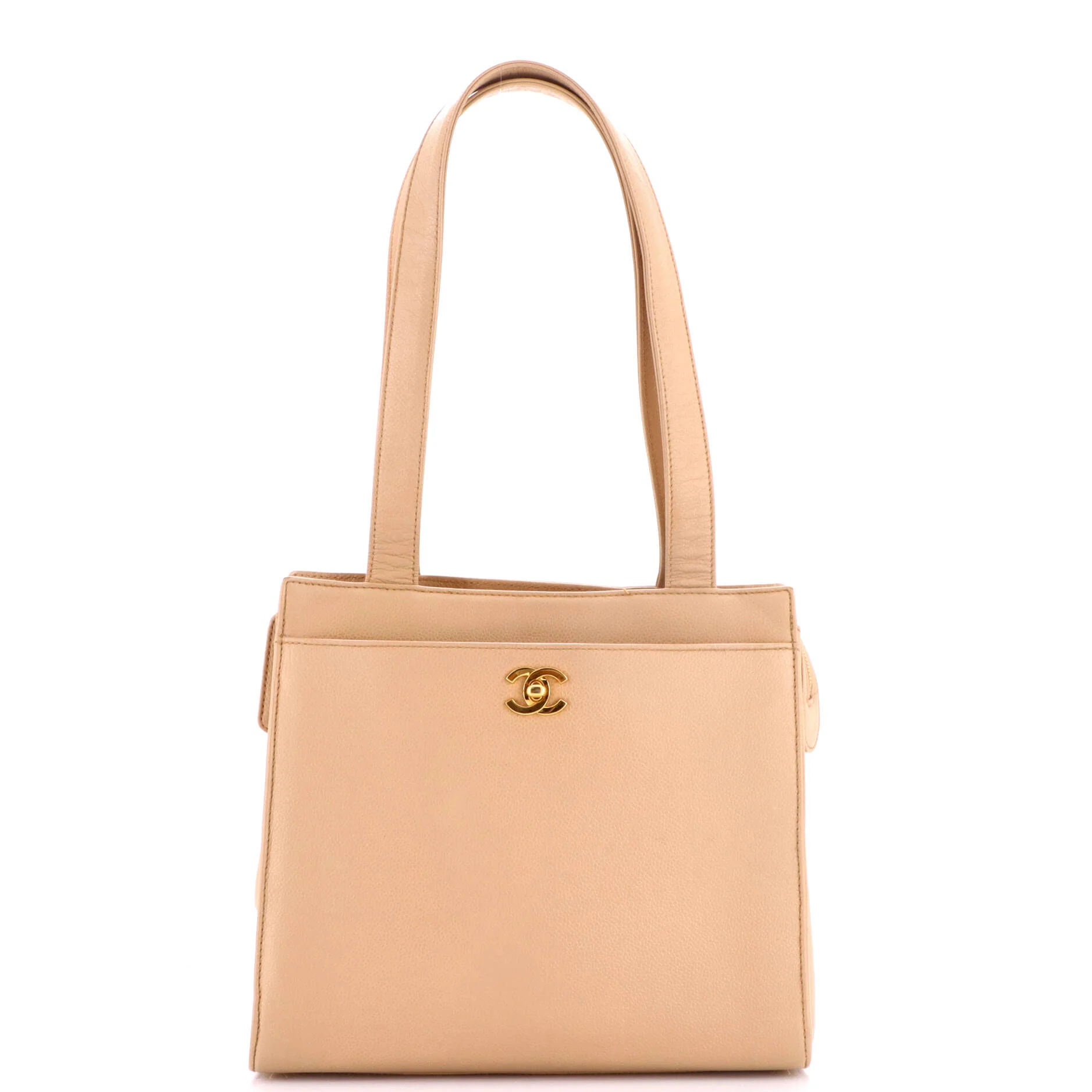 Vintage CC Lock Tote Caviar Medium