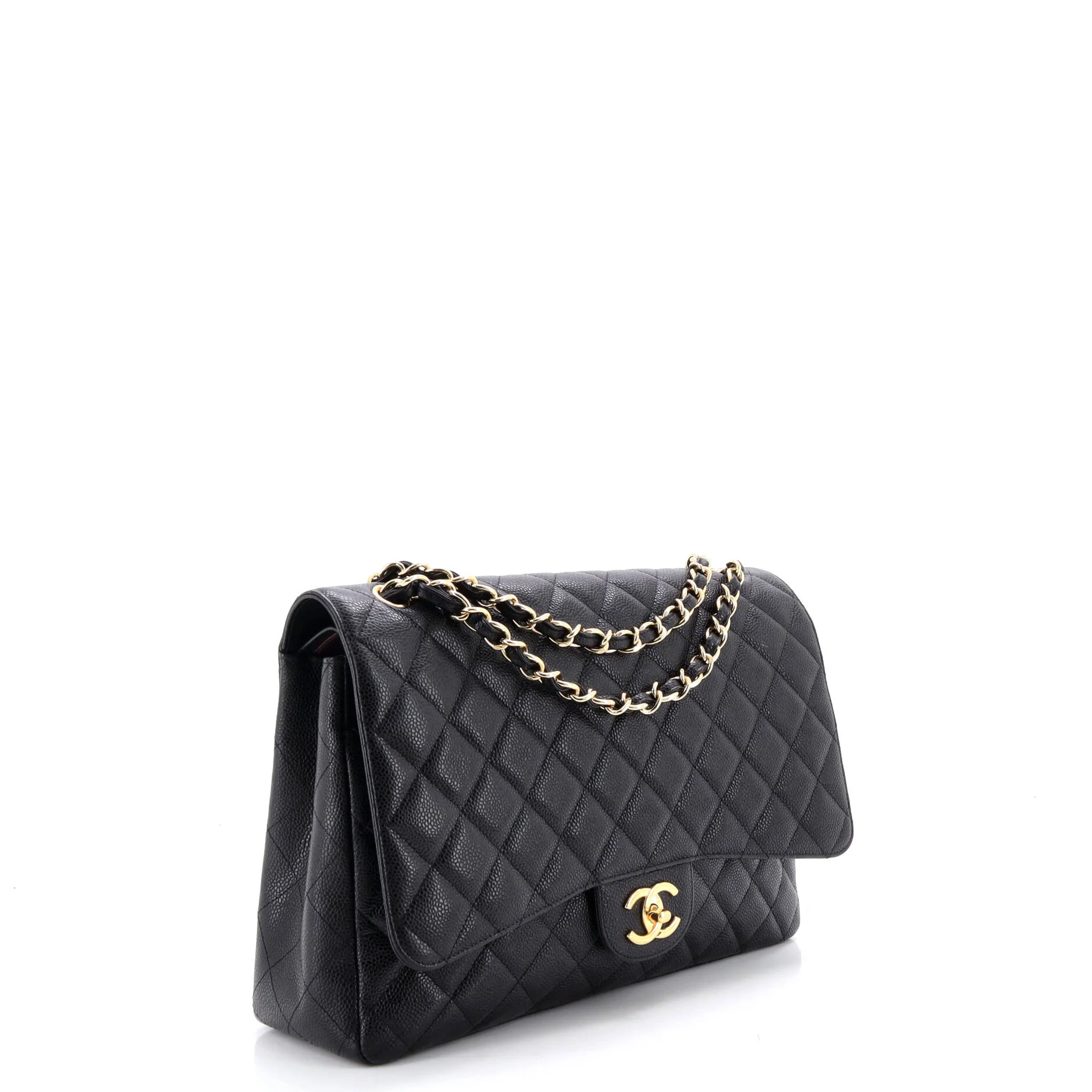Vintage Classic Double Flap Bag Quilted Caviar Maxi - Image 2