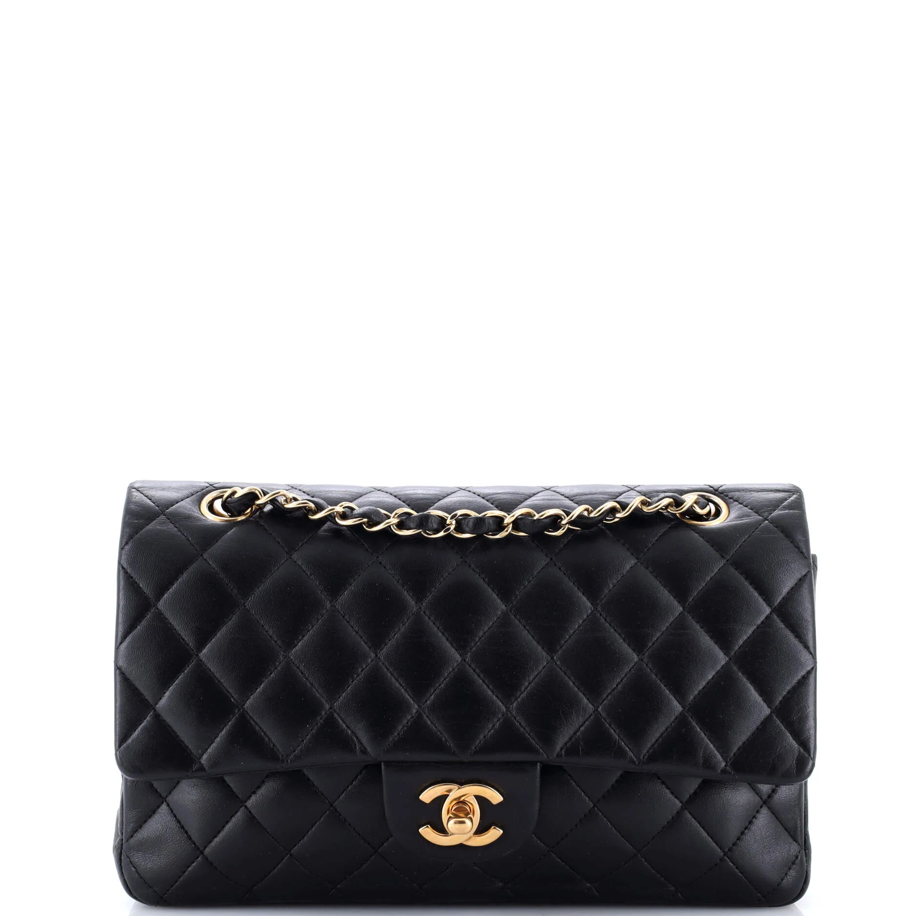 Vintage Classic Double Flap Bag Quilted Lambskin Medium