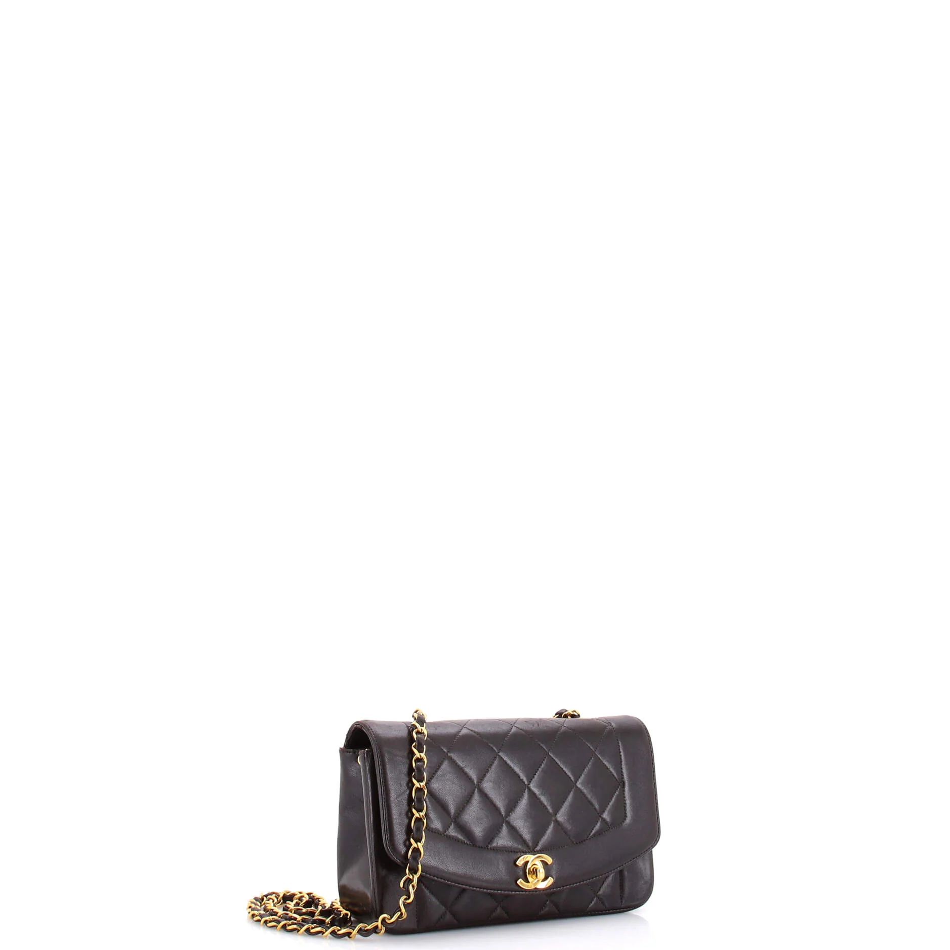Vintage Diana Flap Bag Quilted Lambskin Small - Image 2