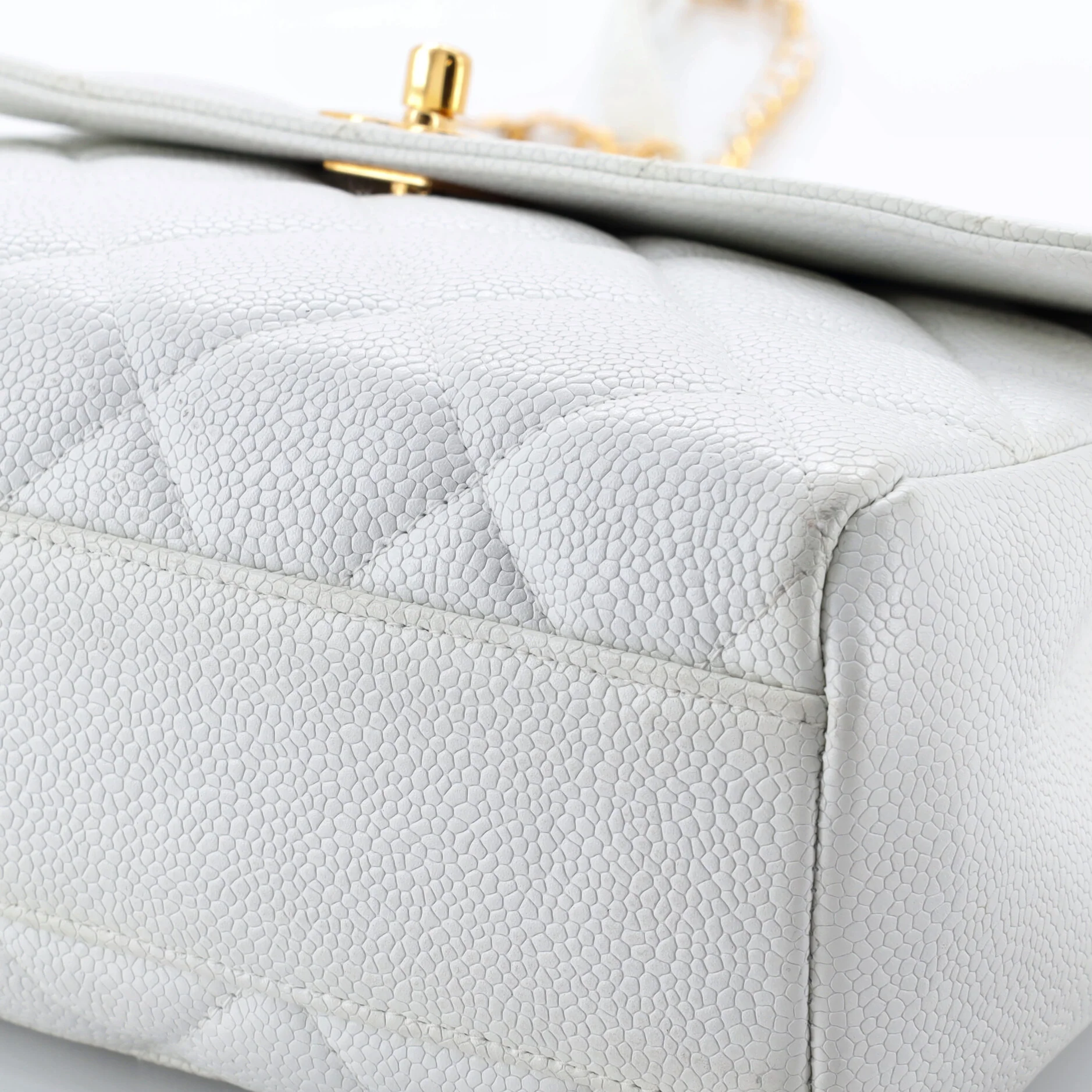 Vintage Square CC Flap Bag Quilted Caviar Small - Image 6