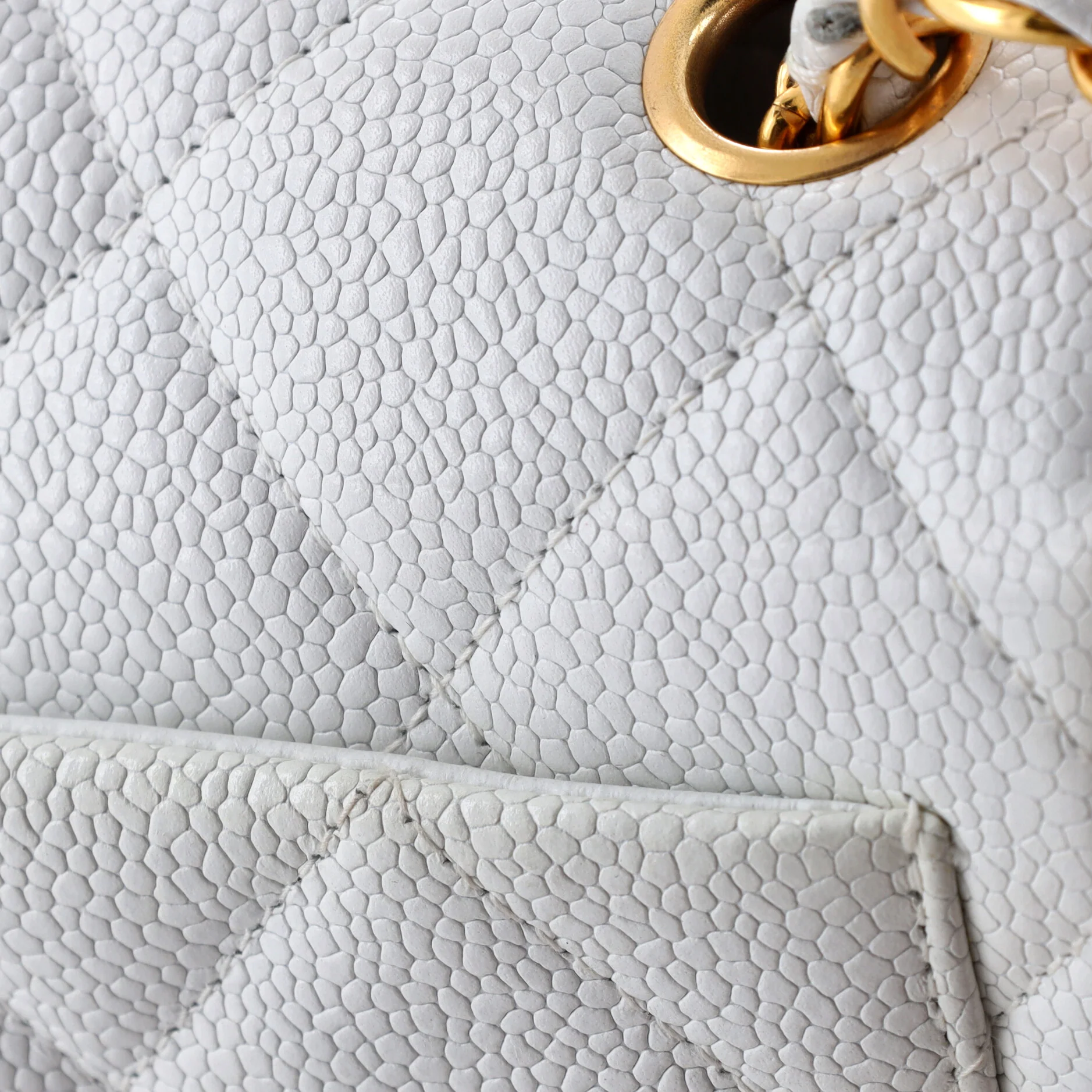 Vintage Square CC Flap Bag Quilted Caviar Small - Image 8