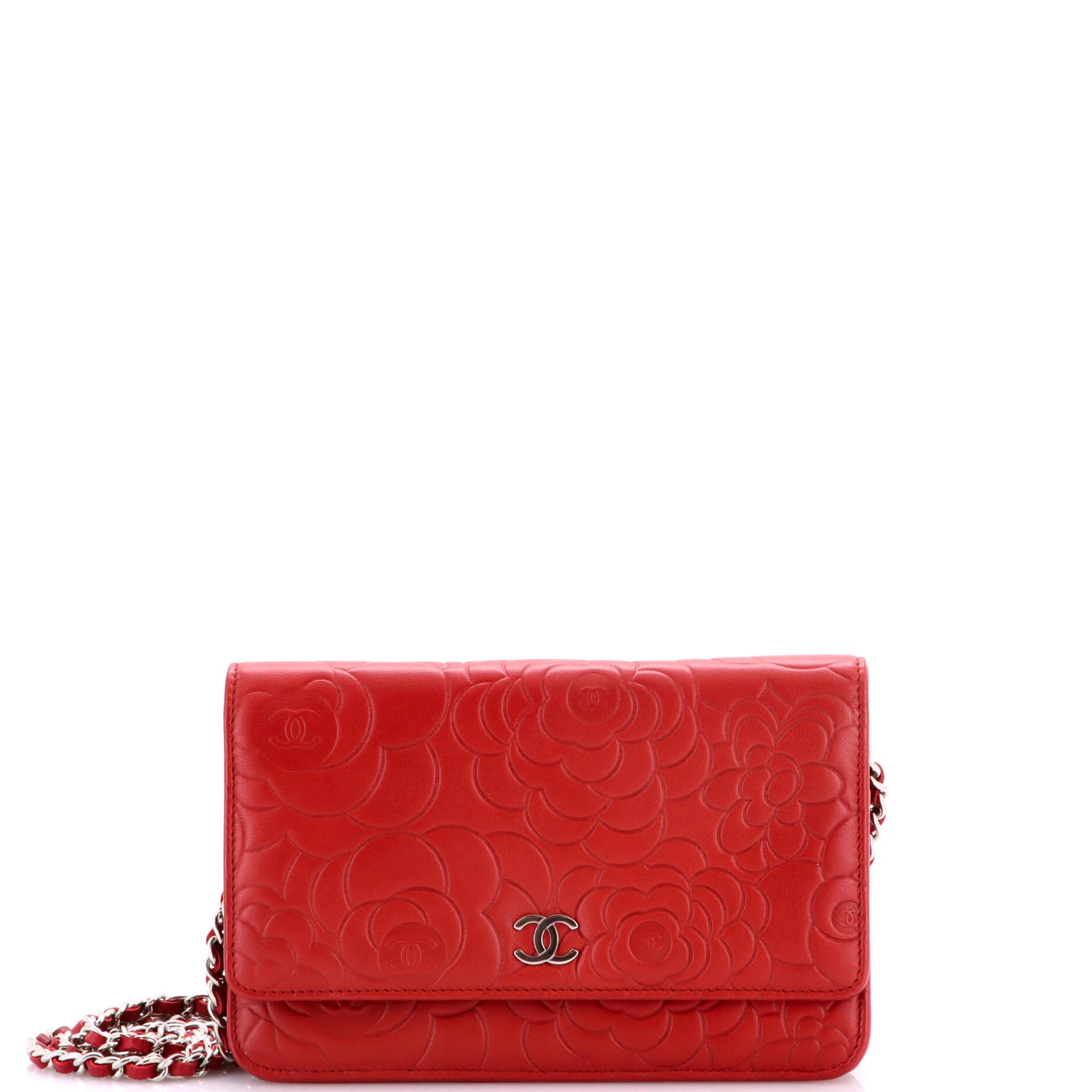 Wallet on Chain Camellia Lambskin