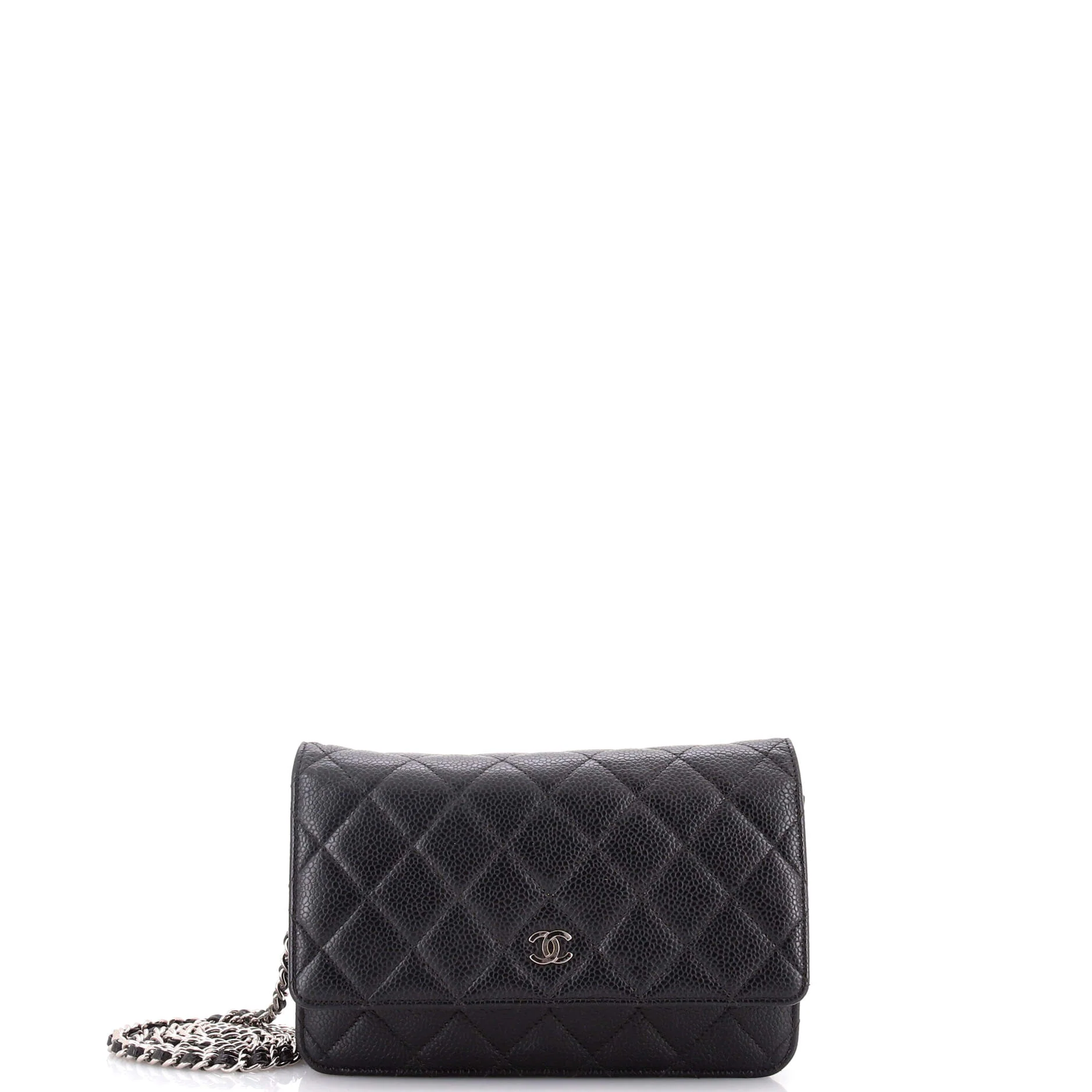 Wallet on Chain Quilted Caviar