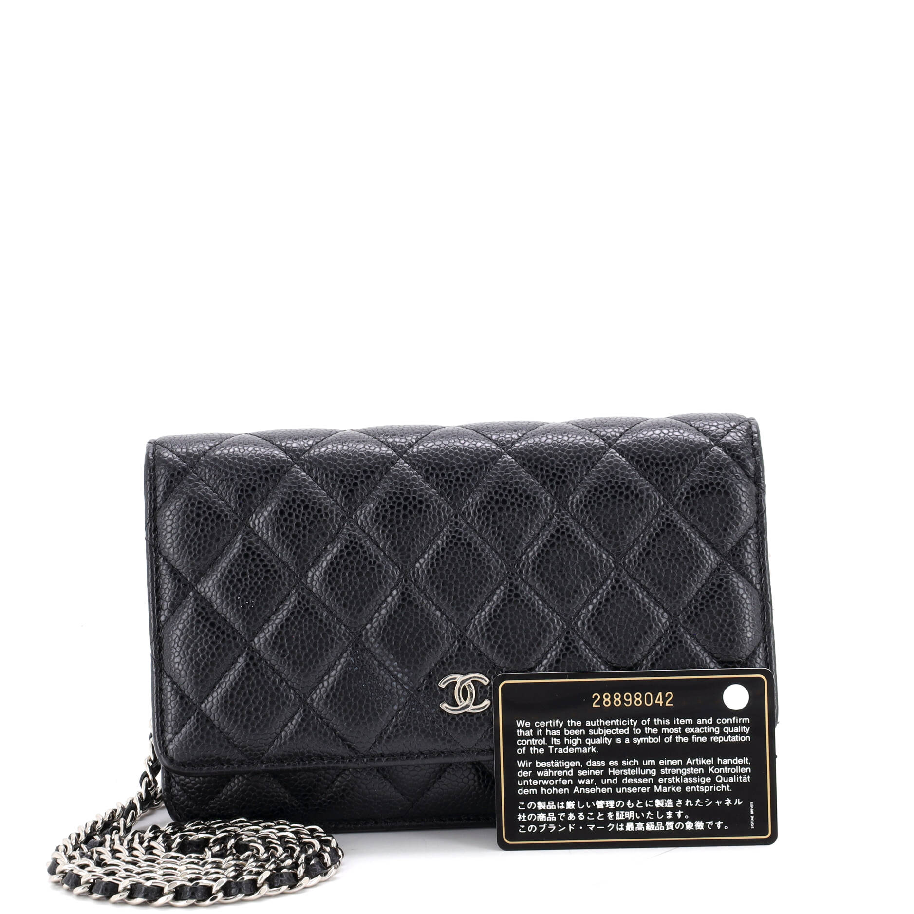 Wallet on Chain Quilted Caviar - Image 2