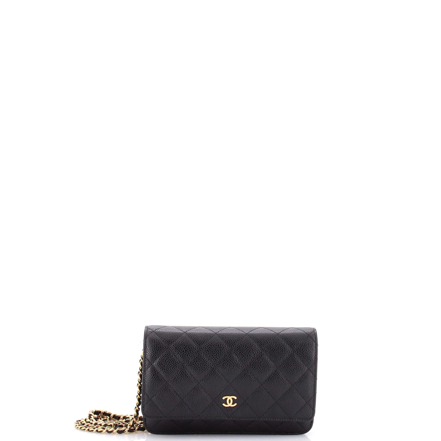 Wallet on Chain Quilted Caviar