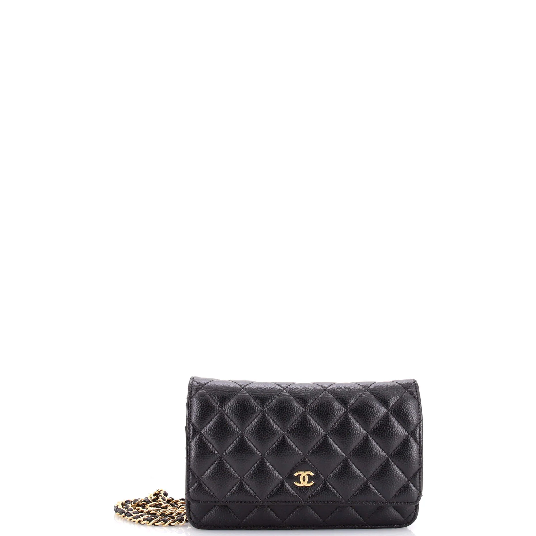 Wallet on Chain Quilted Caviar