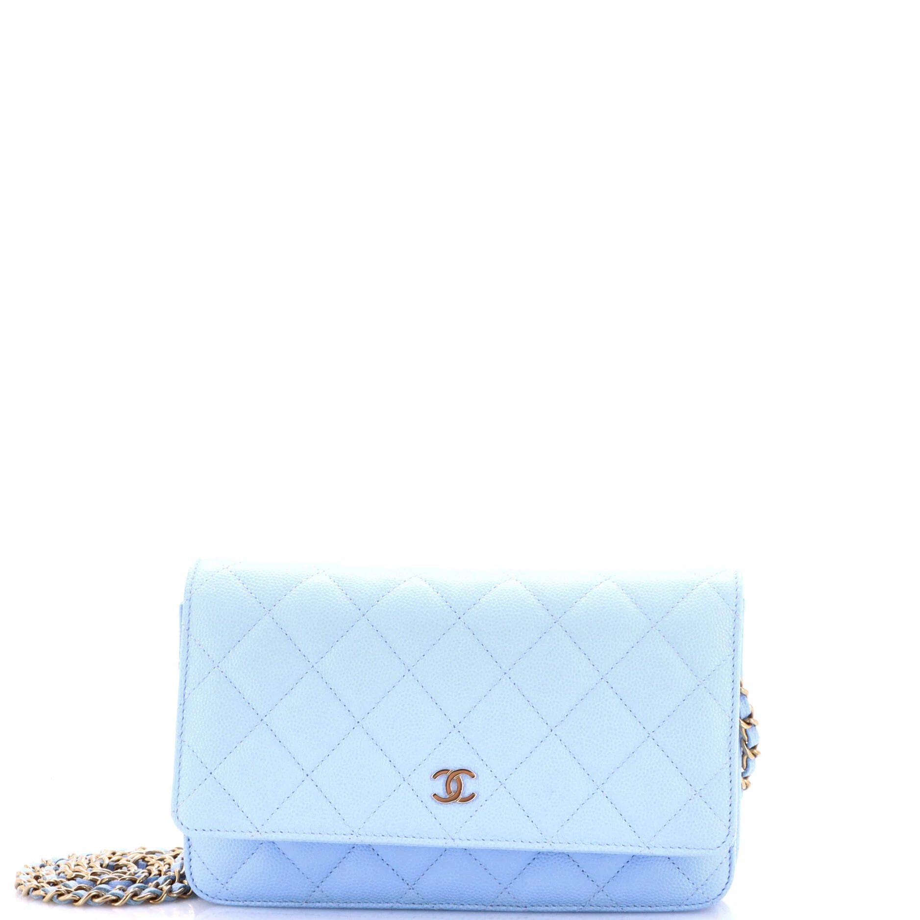 Wallet on Chain Quilted Caviar
