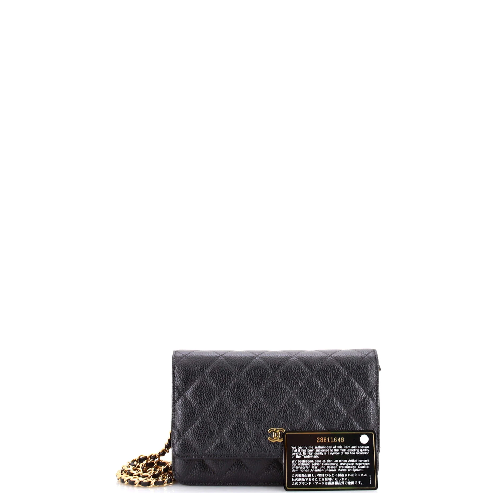 Wallet on Chain Quilted Caviar - Image 2
