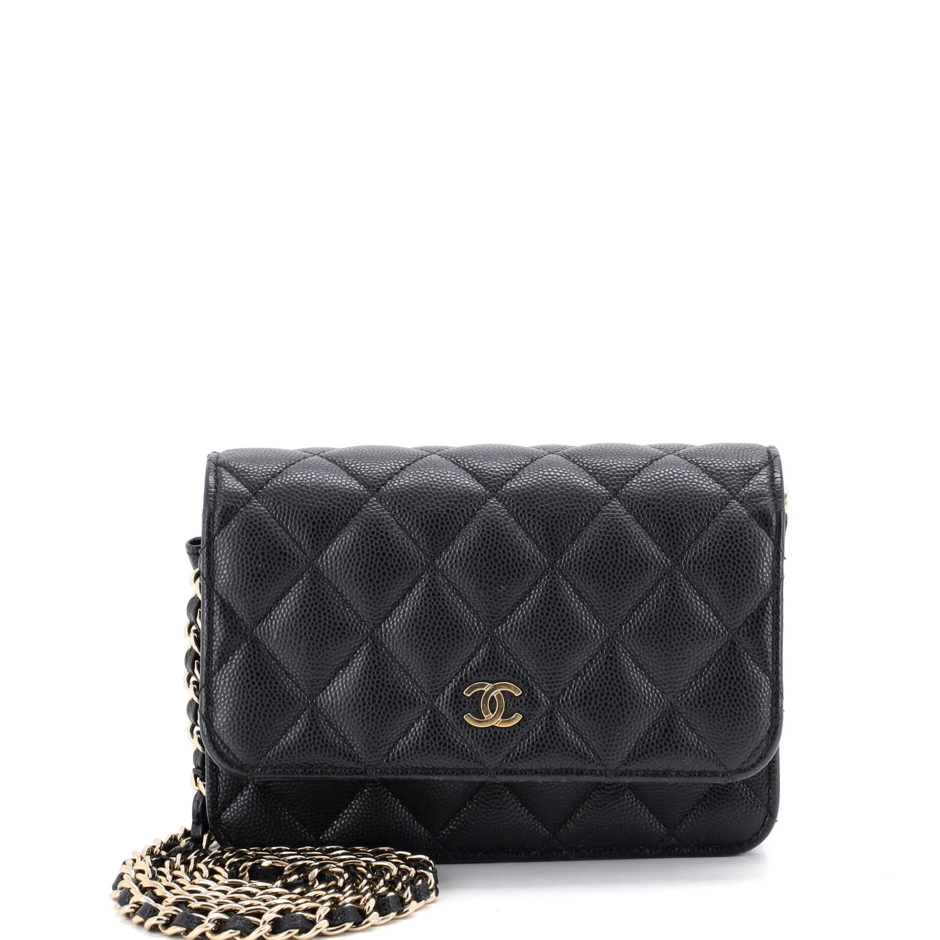 Wallet on Chain Quilted Caviar Mini