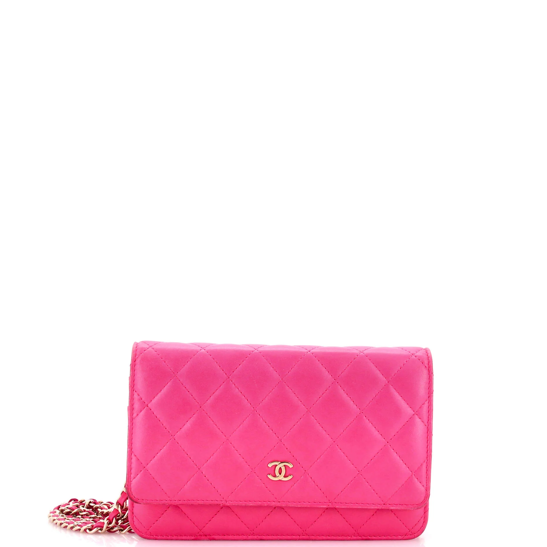 Wallet on Chain Quilted Lambskin