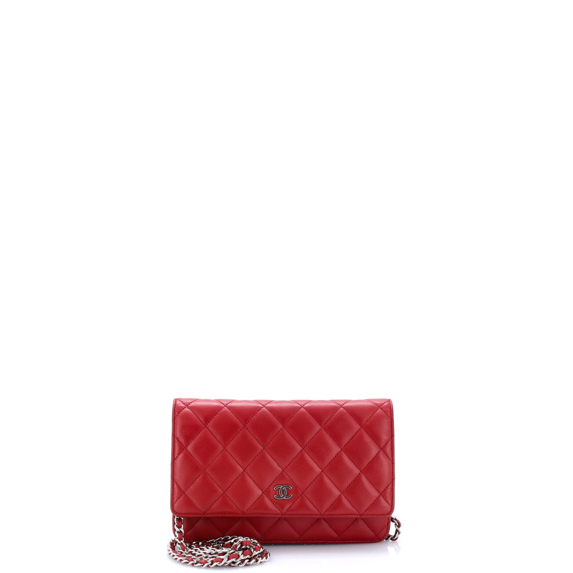 Wallet on Chain Quilted Lambskin