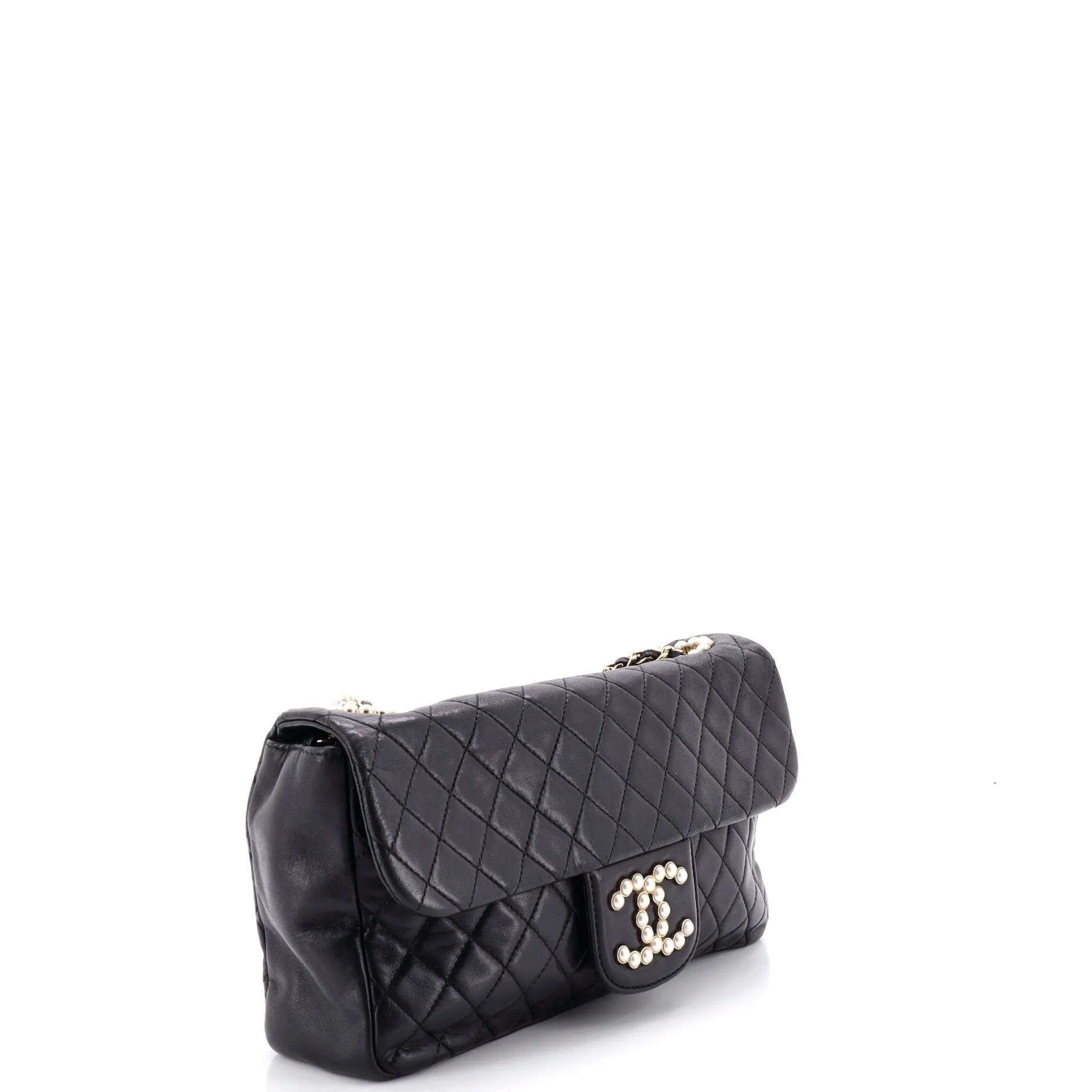 Westminster Pearl Chain Flap Bag Quilted Lambskin Medium - Image 2
