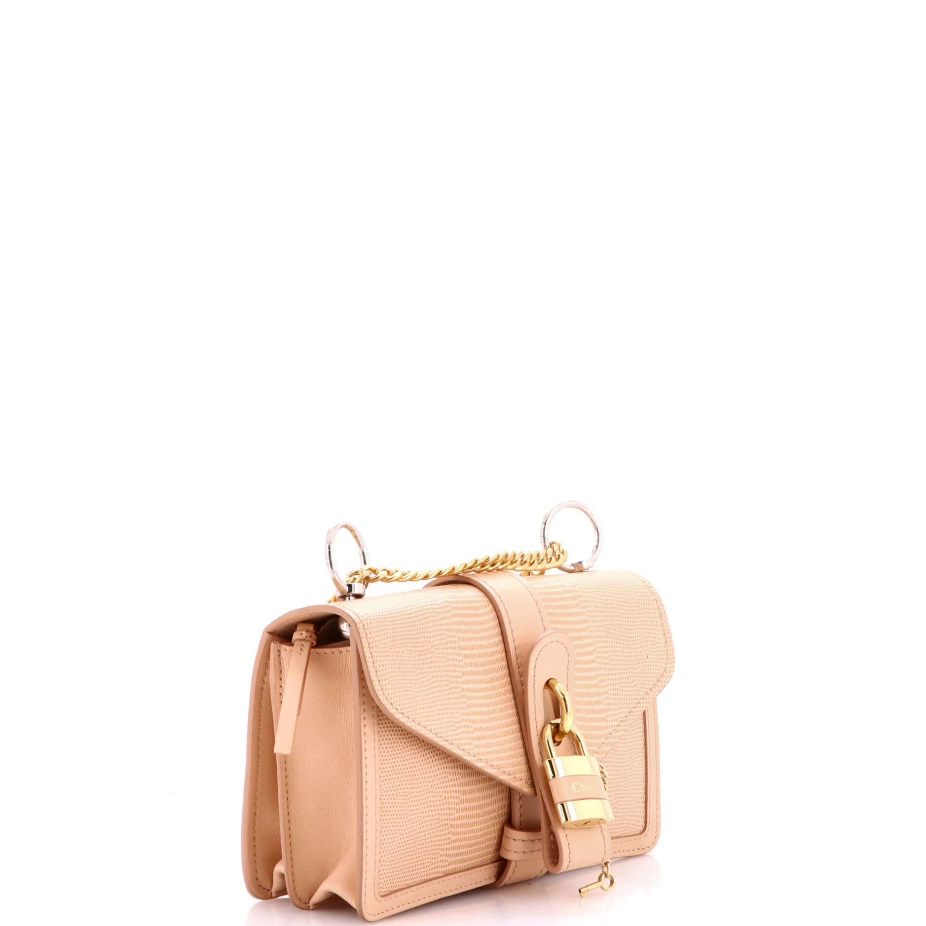Aby Shoulder Bag Lizard and Crocodile Embossed Leather Small - Image 2