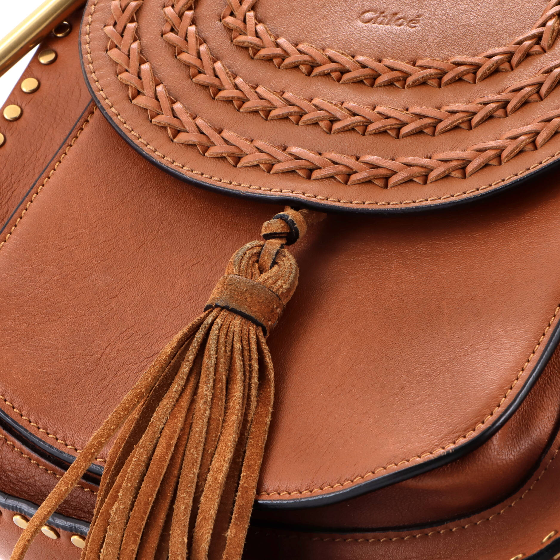 Hudson Handbag Whipstitch Leather Small - Image 6