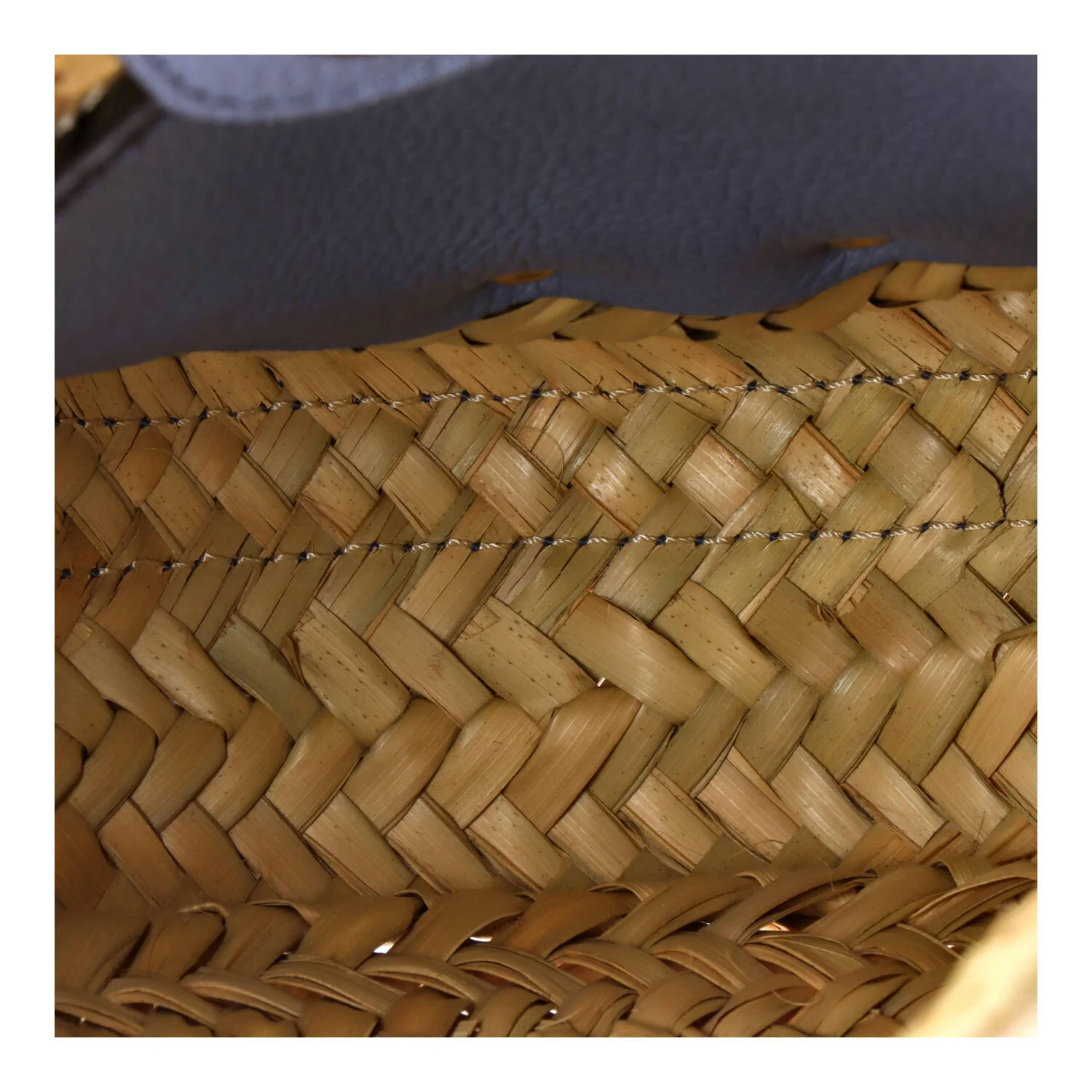 Marcie Basket Crossbody Bag Raffia and Leather Small - Image 5
