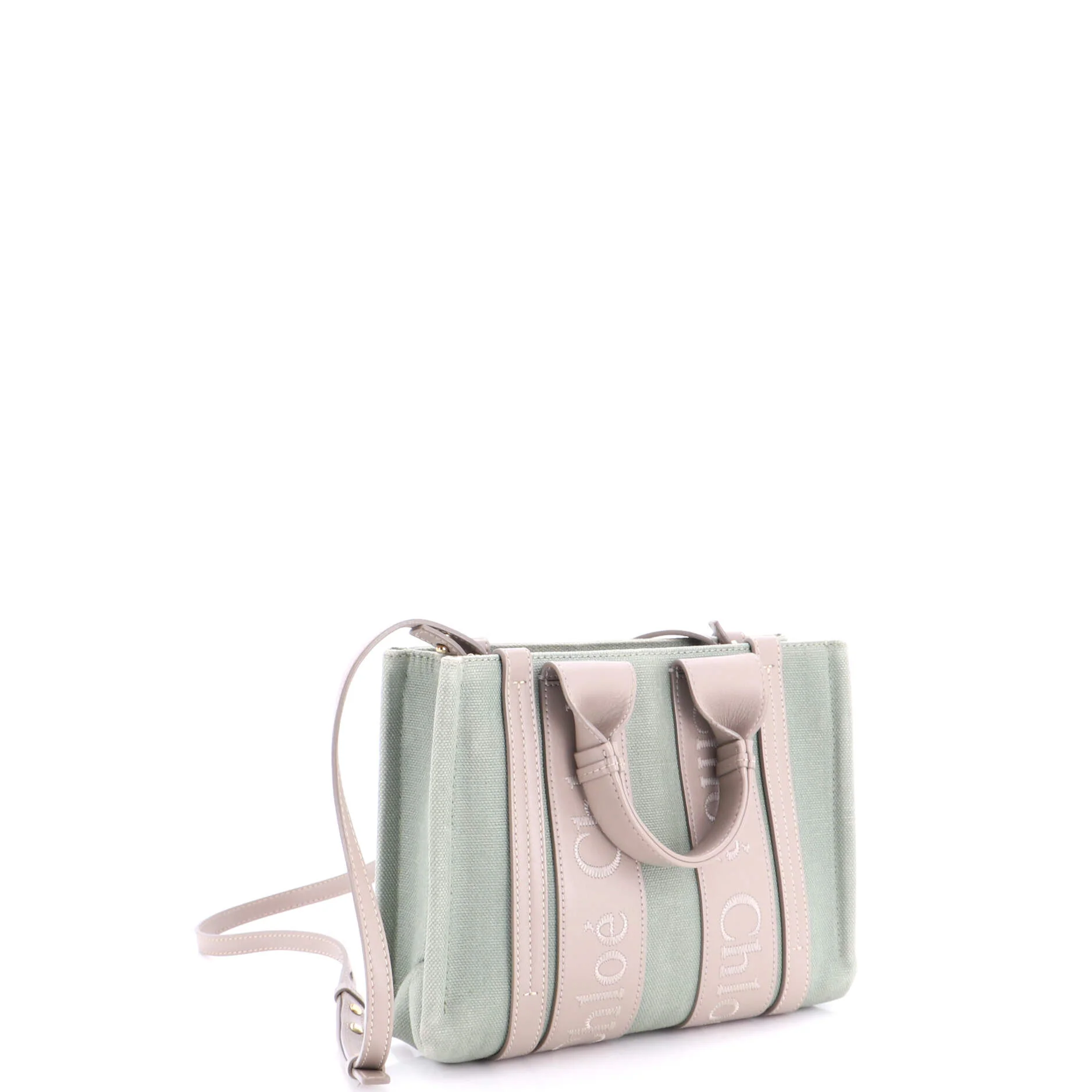 Woody Convertible Tote Linen and Leather Small - Image 2