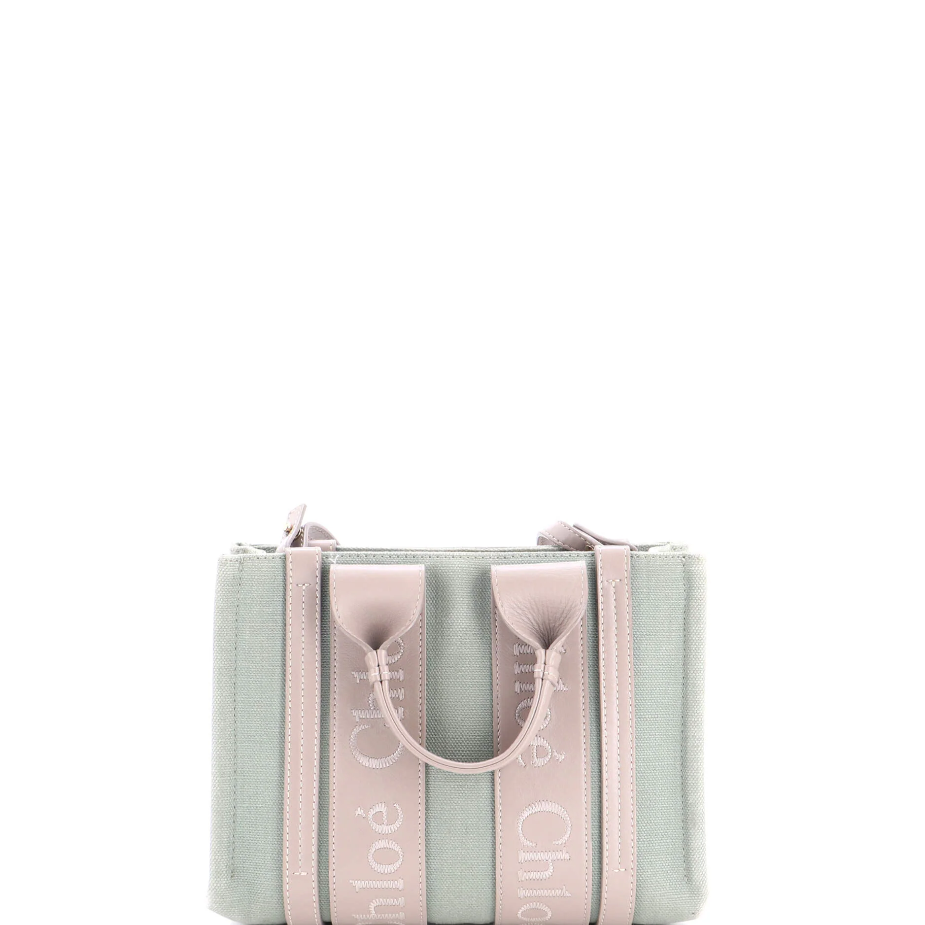 Woody Convertible Tote Linen and Leather Small - Image 3