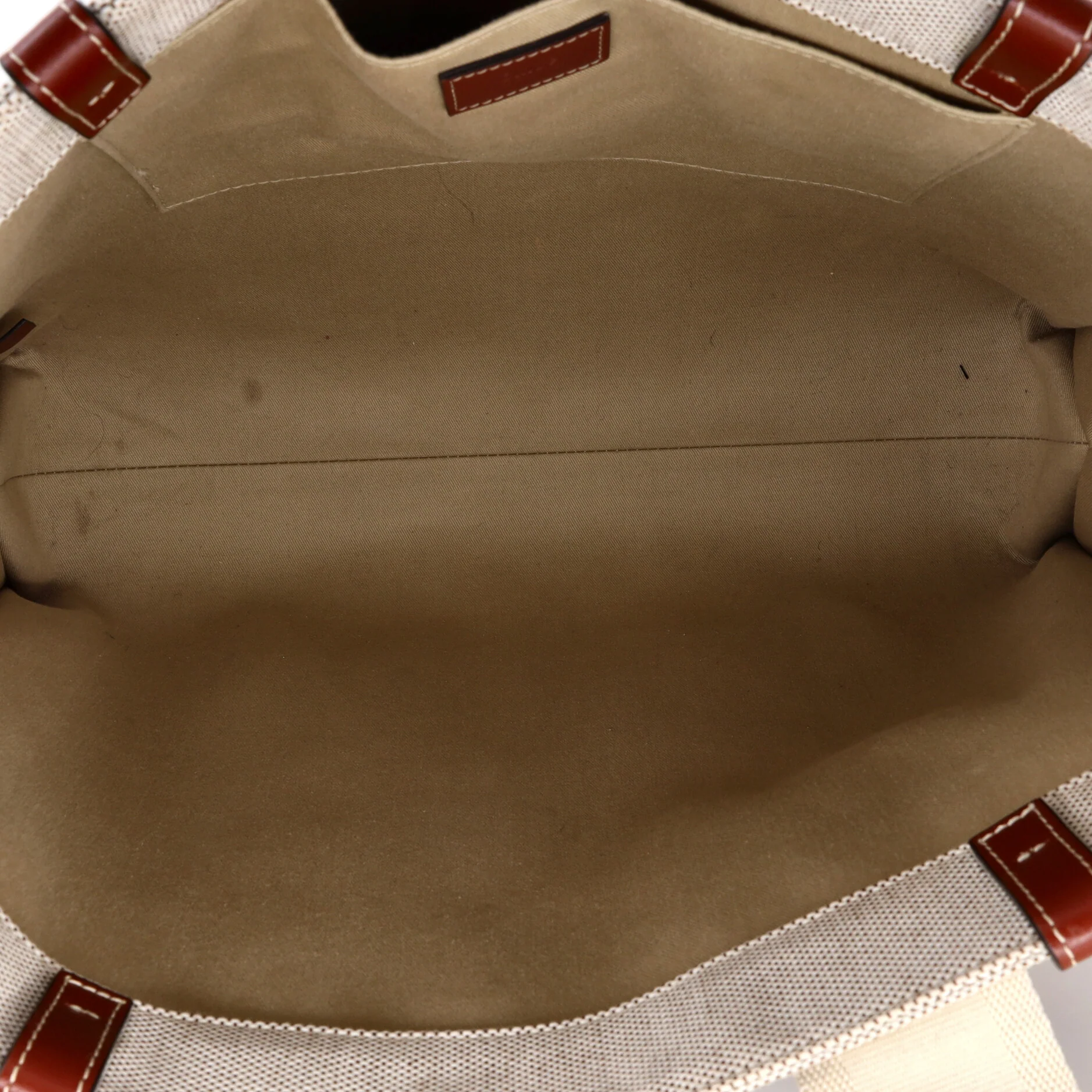 Woody Tote Canvas with Leather Large - Image 5