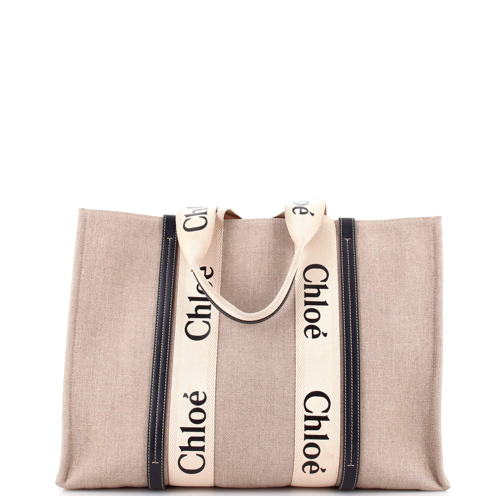 Woody Tote Canvas with Leather Large - Image 3