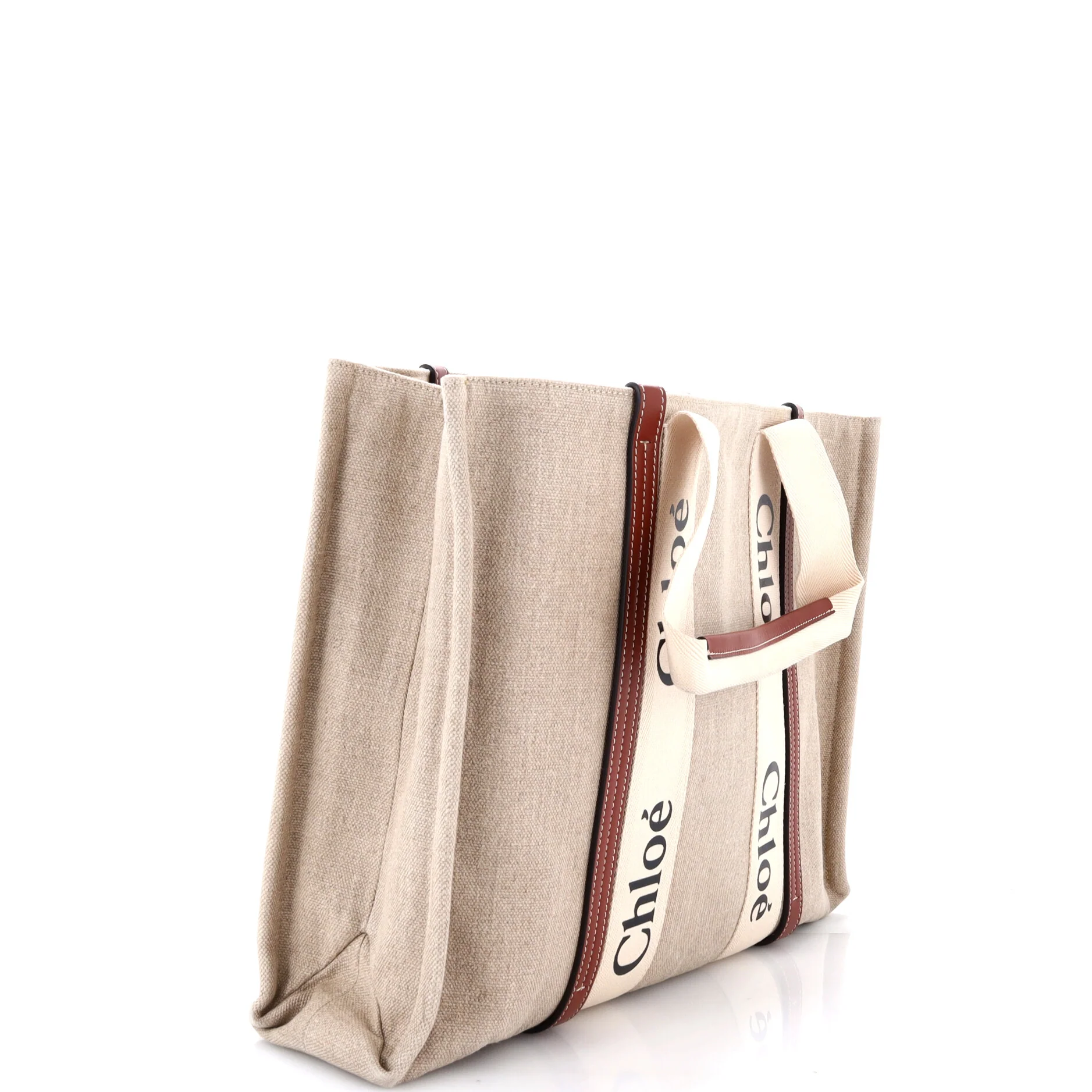 Woody Tote Canvas with Leather Large - Image 2