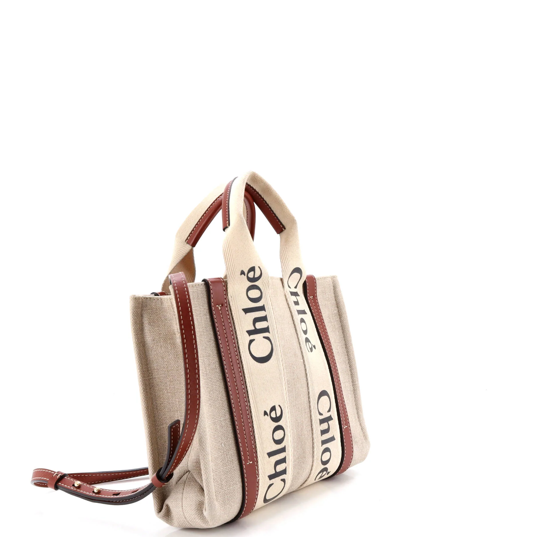 Woody Tote Canvas with Leather Small - Image 2