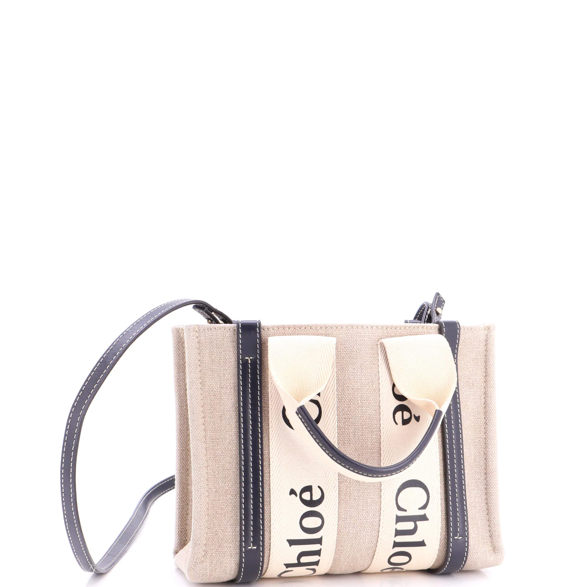 Woody Tote Canvas with Leather Small - Image 2