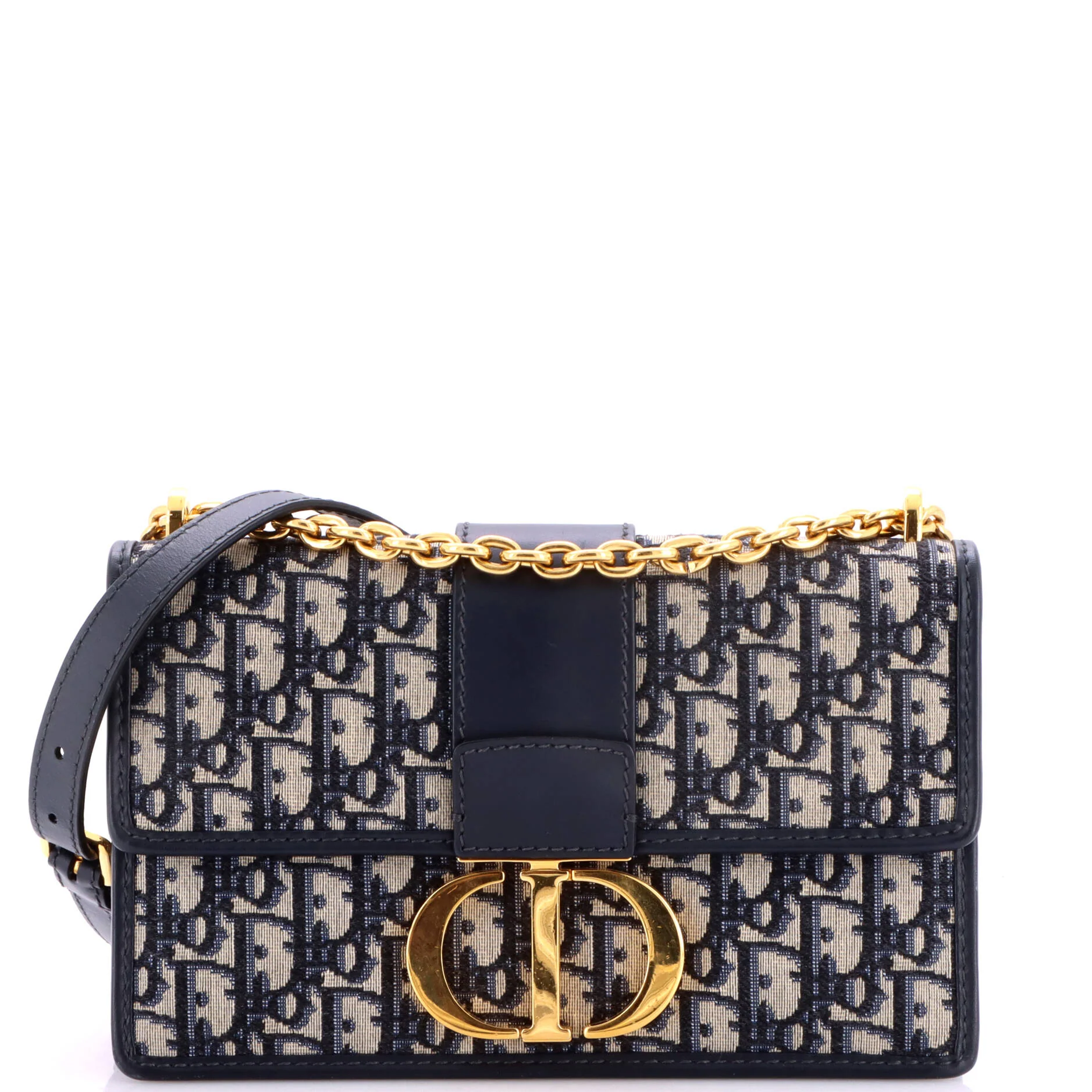 30 Montaigne Chain Flap Bag Oblique Canvas